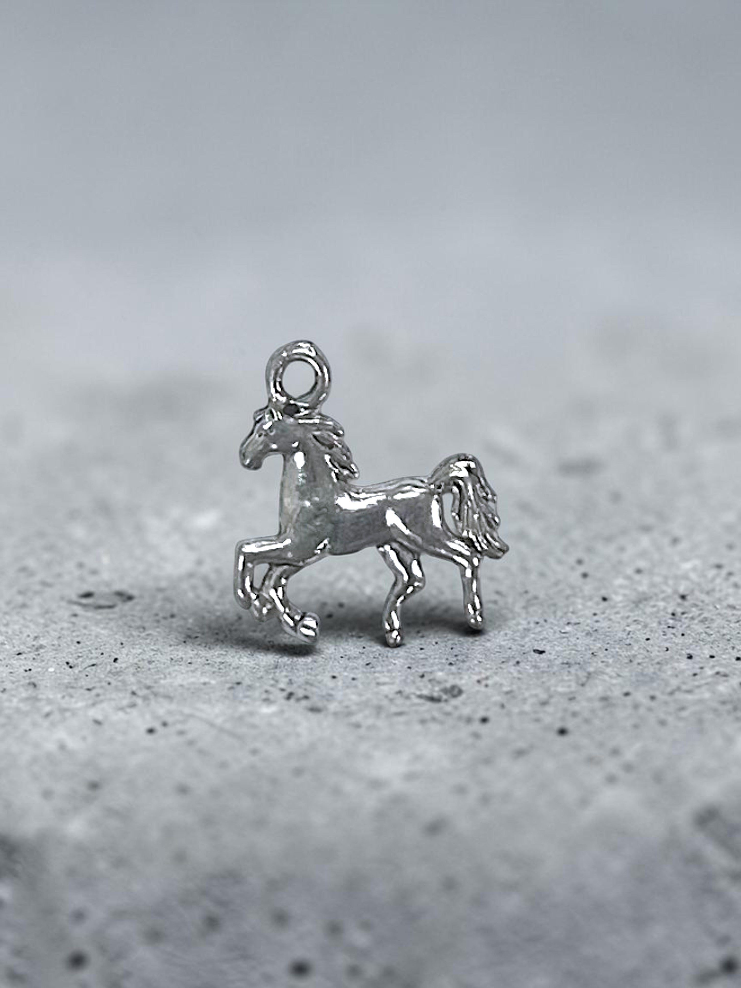 Silver Horse Pewter Charm Pendent | Animal Charm For Bracelet | DIY Jewelry Making