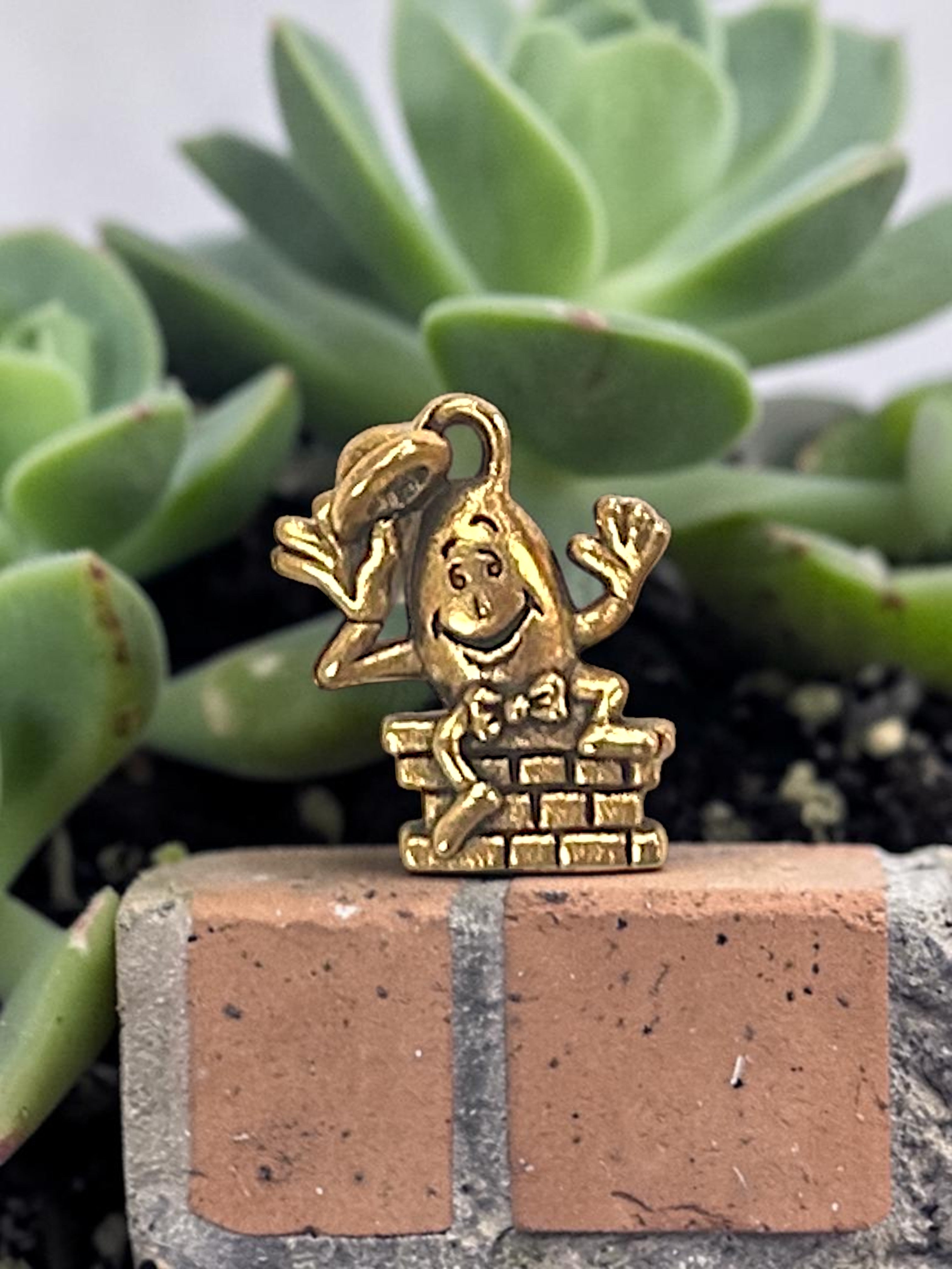Humpty Dumpty Pewter Charm Pendant (Silver or Gold) | Travel Charm