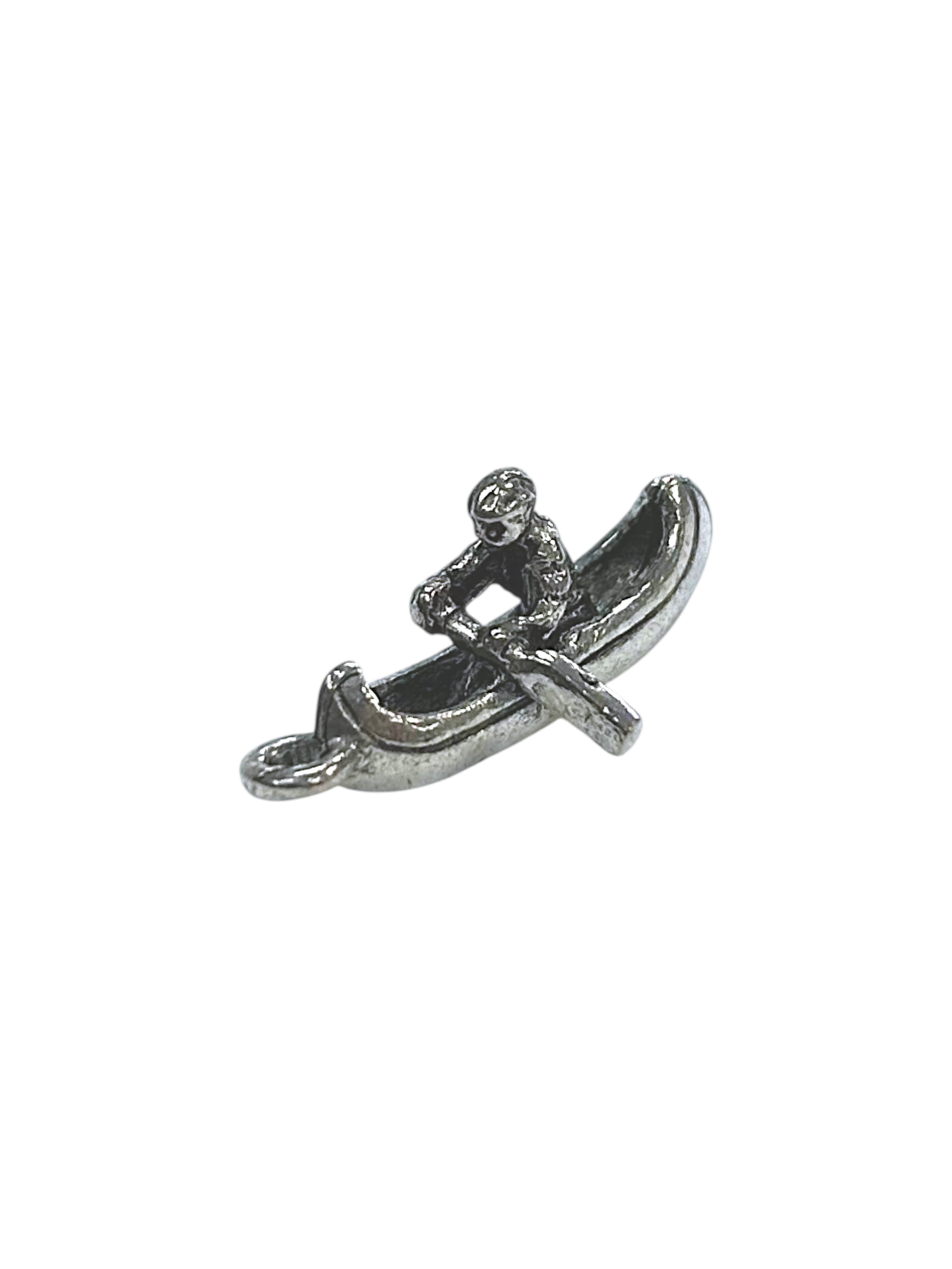 Silver Kayak Pewter Charm Pendant | Travel Charm