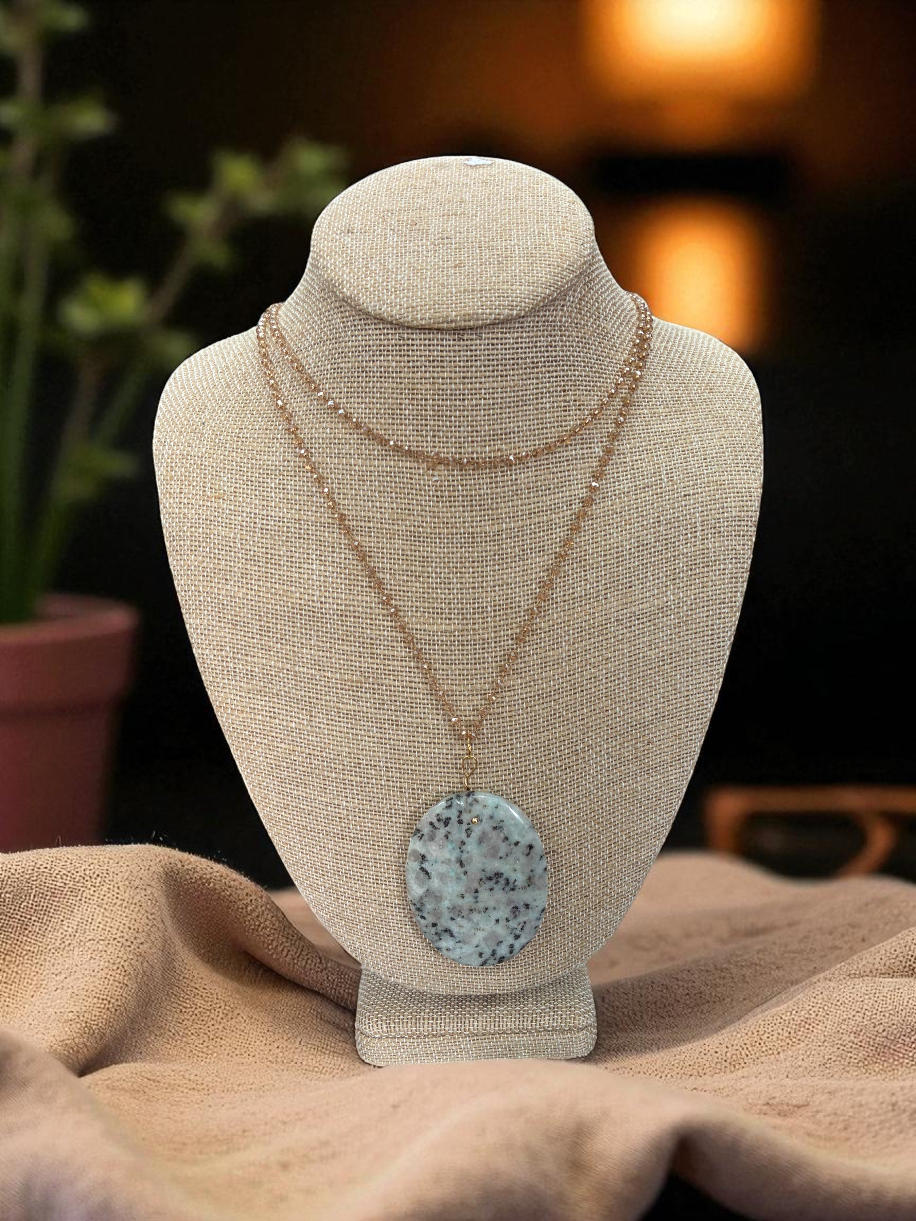 Lotus Jasper Pendant Necklace | A Symbol of Love and Purity