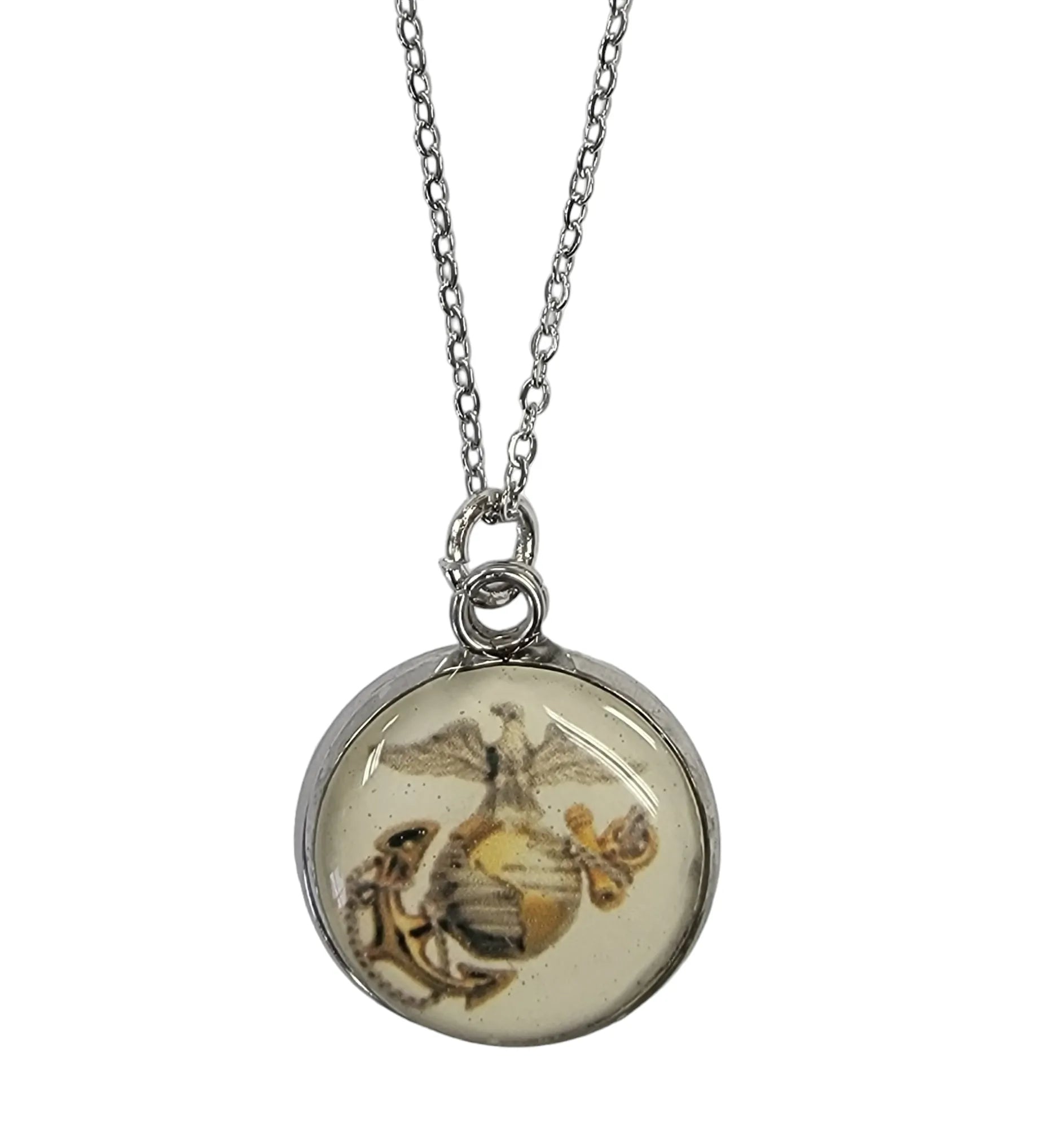 Army, Navy, Air Force, Marine Corps, Coast Guard, Space Force Pendant Necklace in Gold or Silver | Made in the USA | Officially Licensed