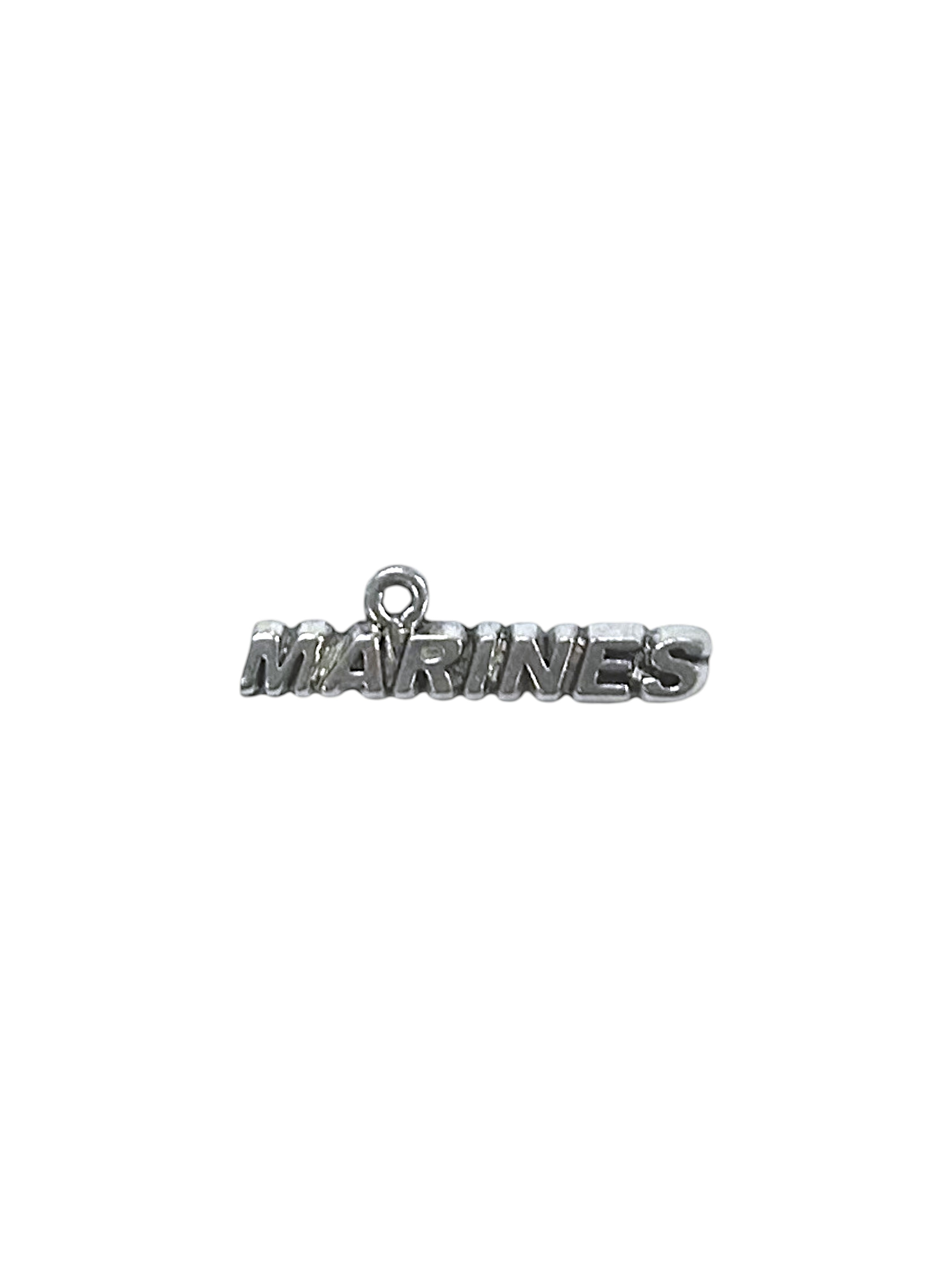 Silver "MARINES" Pewter Charm Pendant | Travel Charm