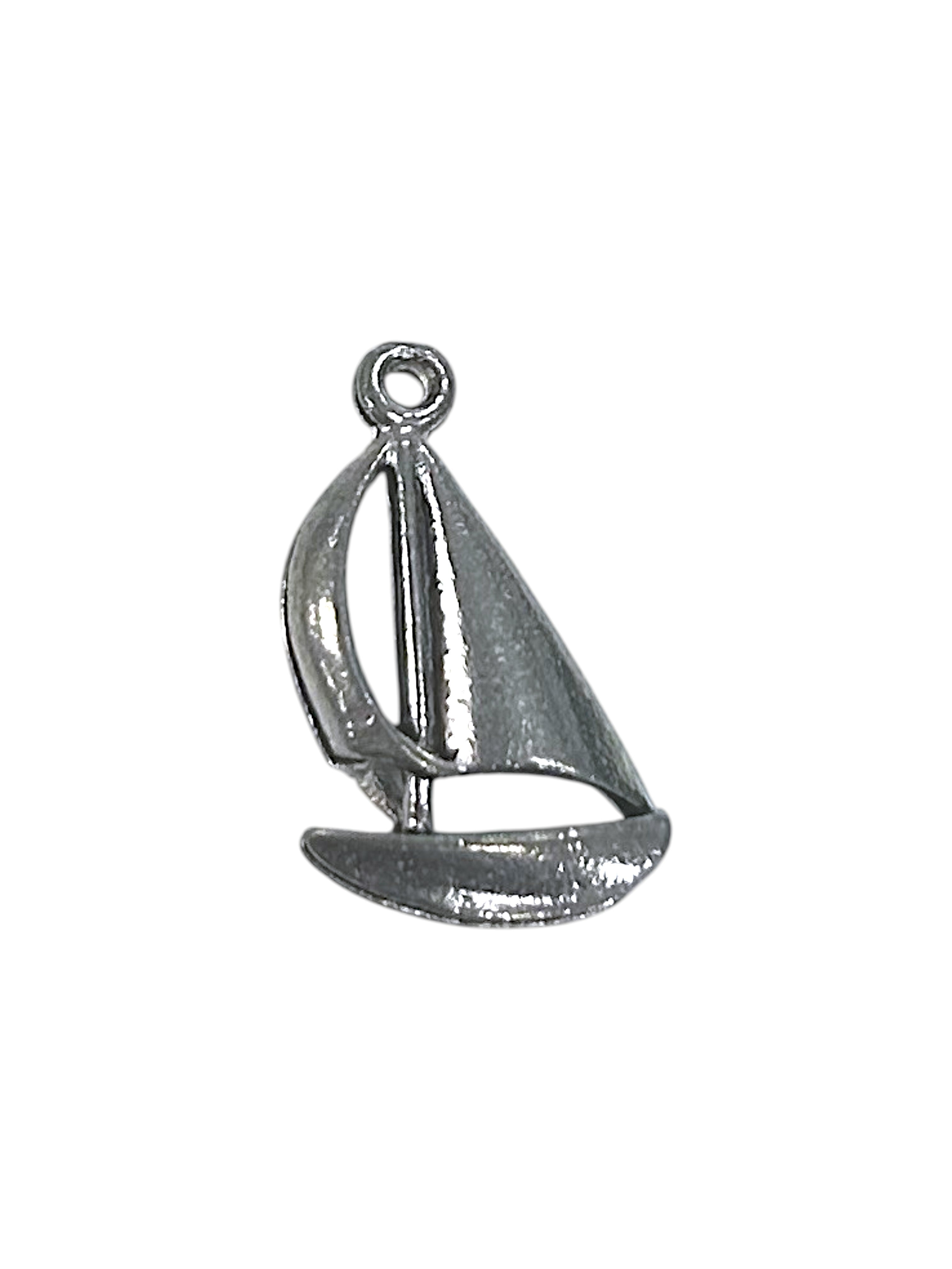 Silver Sailboat Pewter Charm Pendant | Ocean | Travel Charm