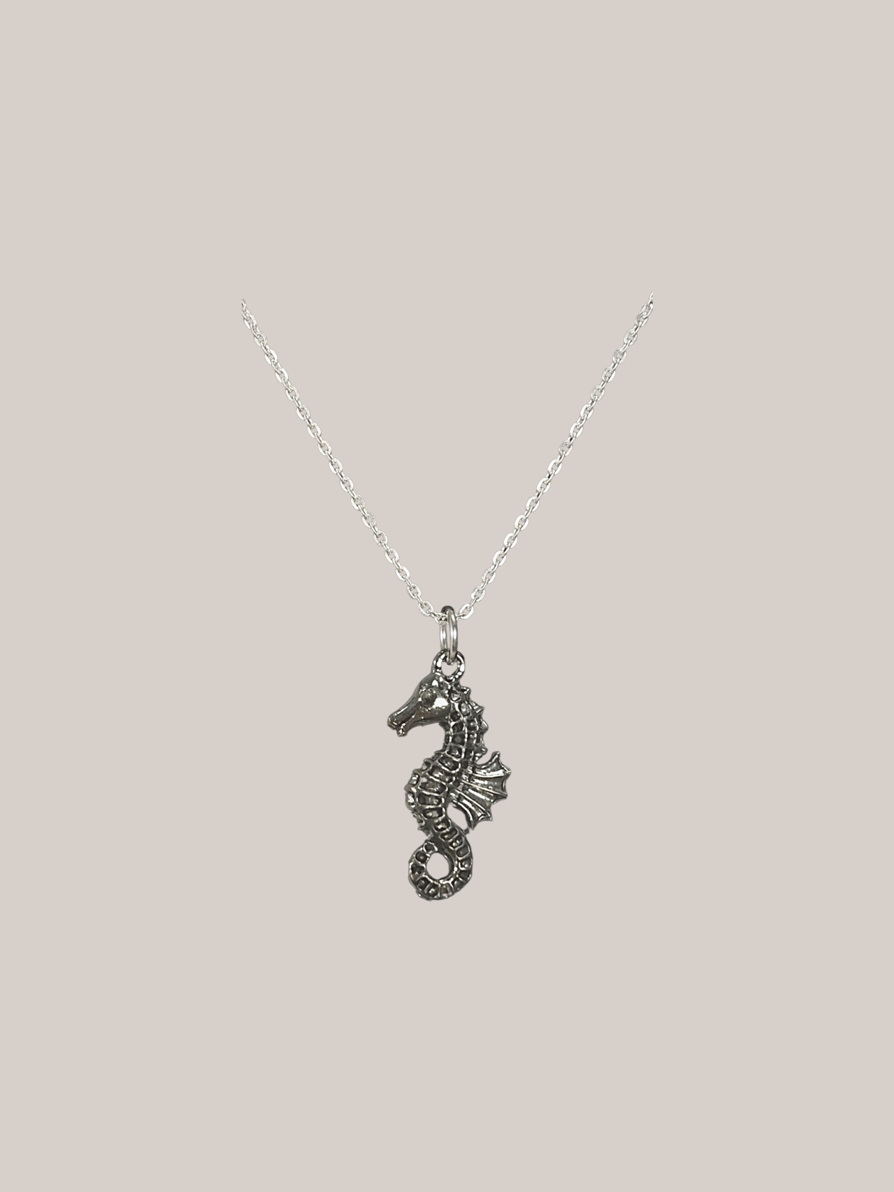Silver Seahorse Pewter Charm Pendant | Ocean | Travel Charm