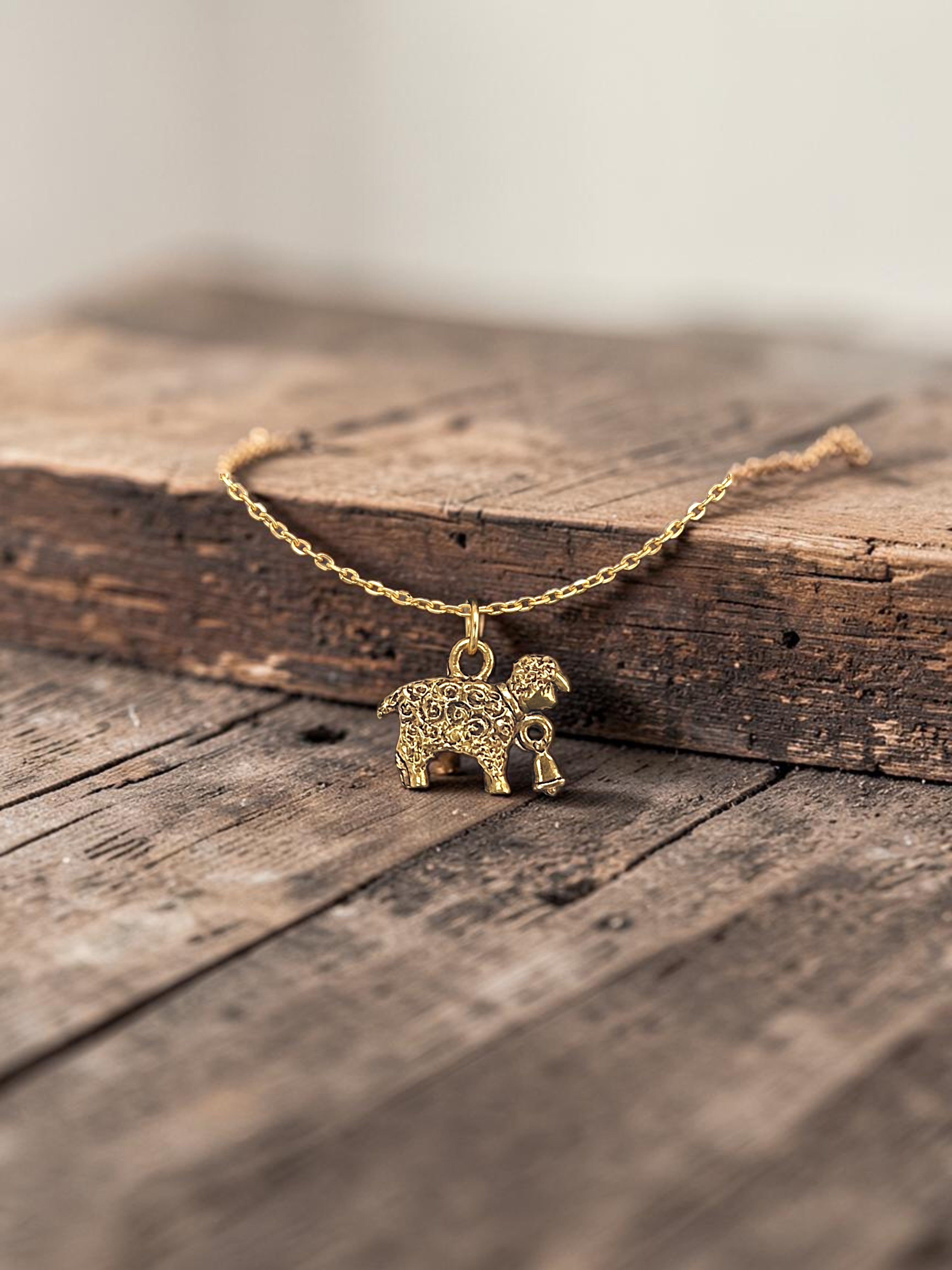 Sheep Pewter Charm Pendant (Gold or Silver) | Travel Charm