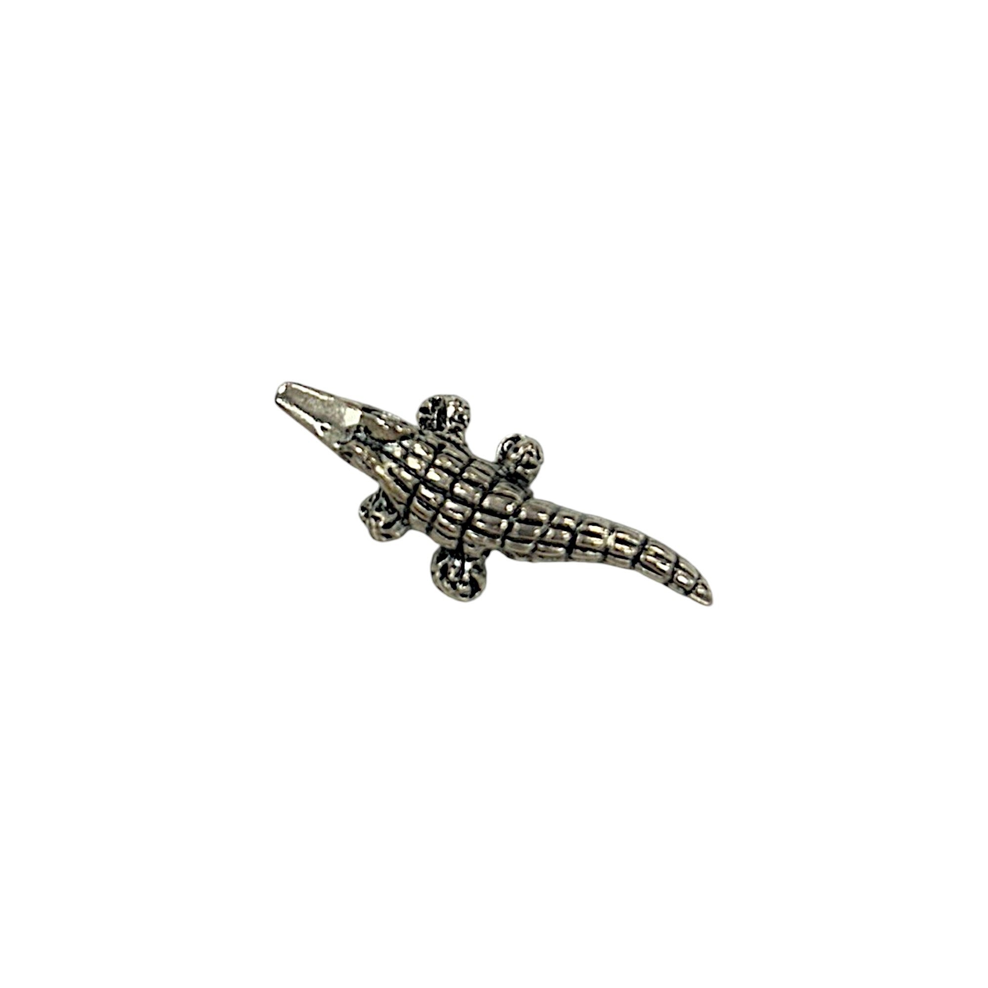Alligator Pewter Charm Pendant in Silver or Antique Gold | Travel Charm
