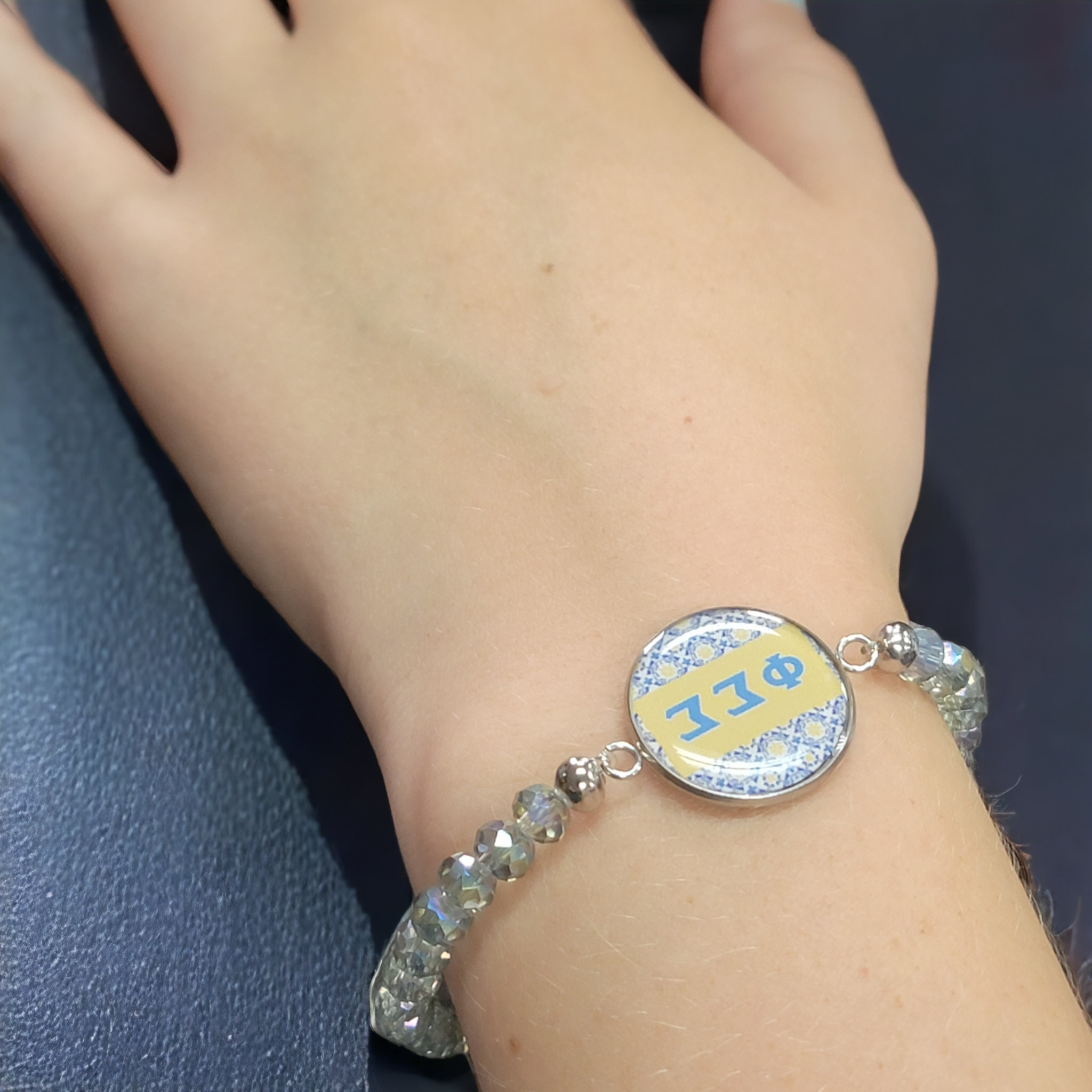 Alpha Phi Omega Crystal Bracelet