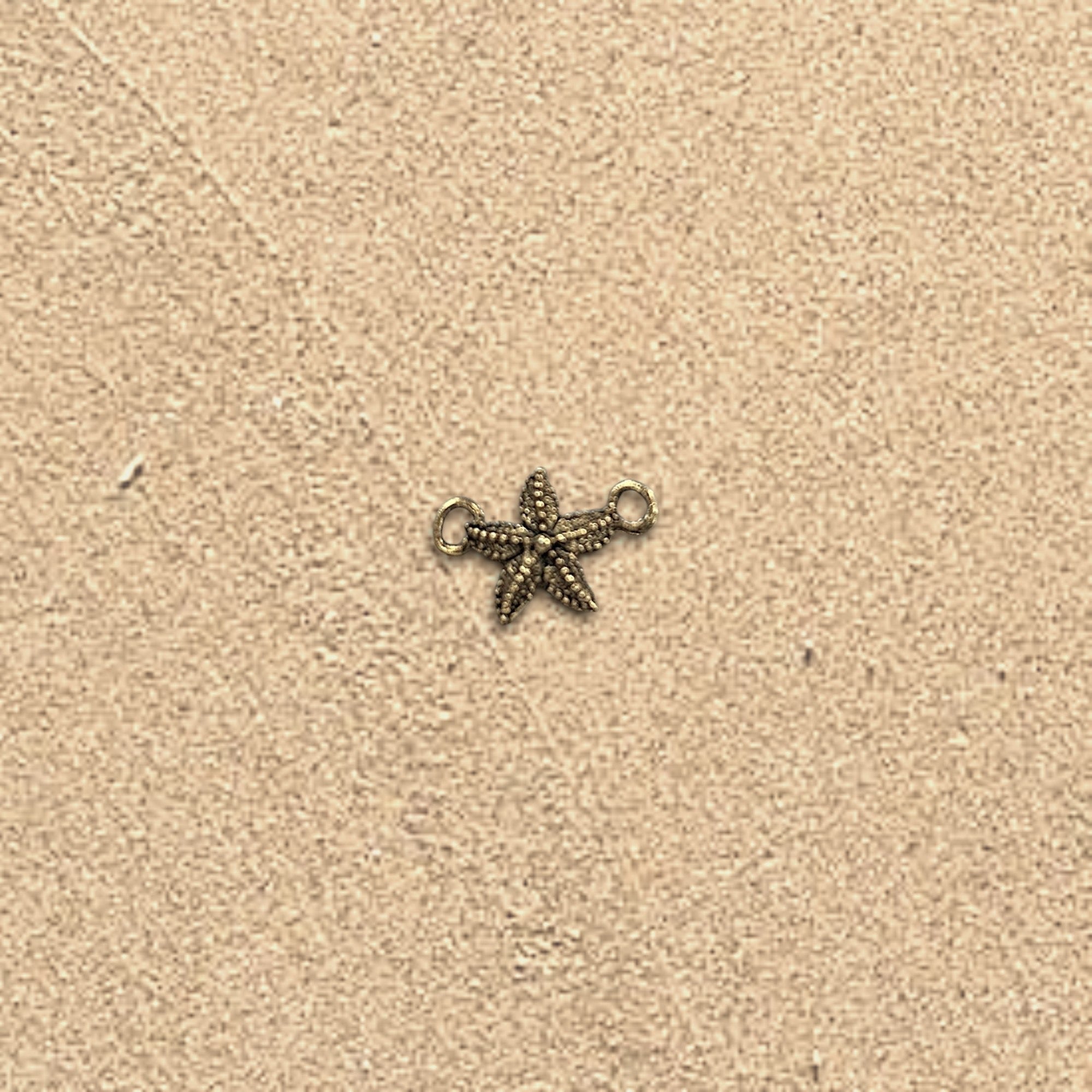 Gold Starfish Pewter Charm Pendant | Ocean | Travel Charm