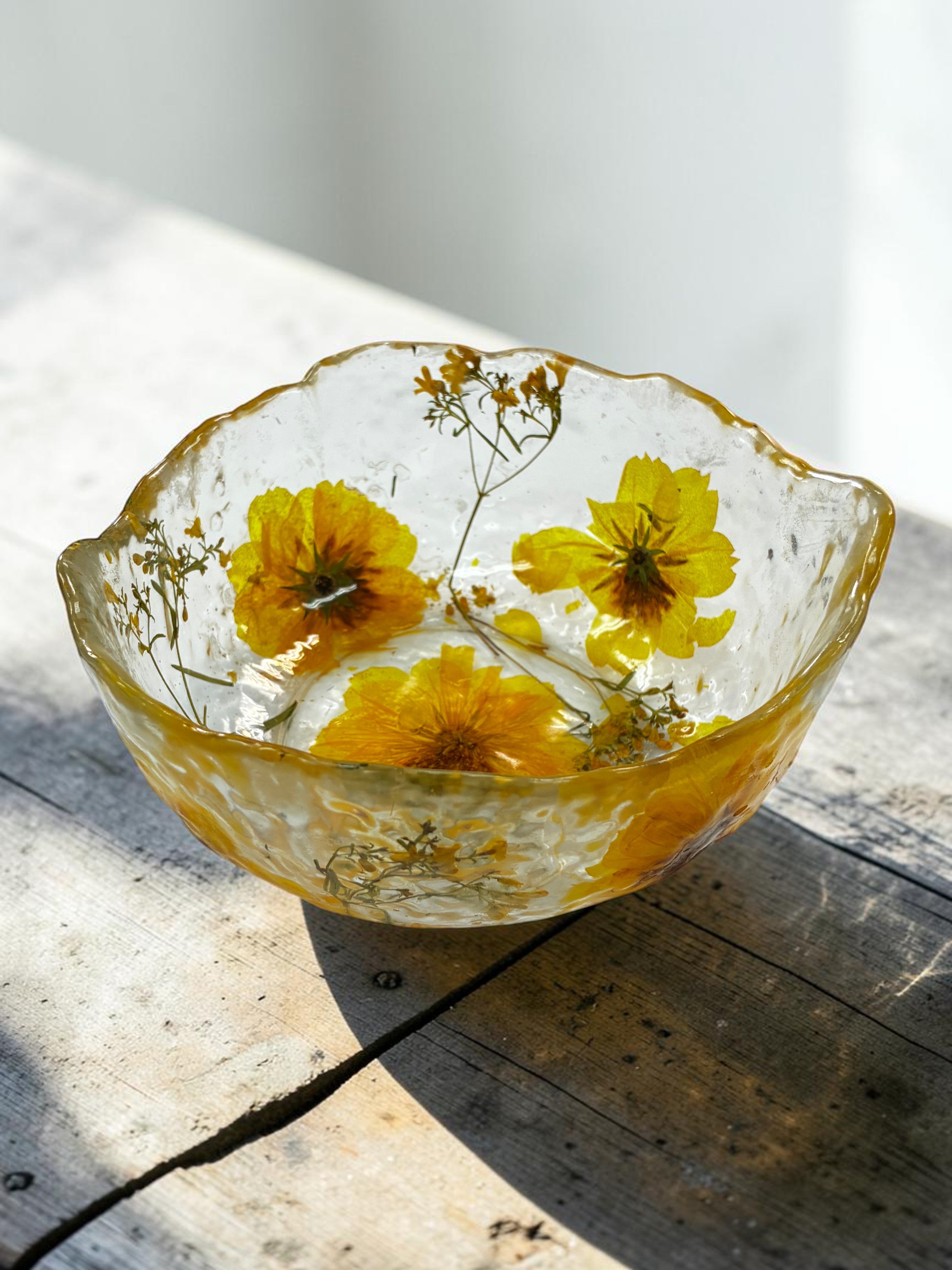 Pressed Flower Resin Art Bowl