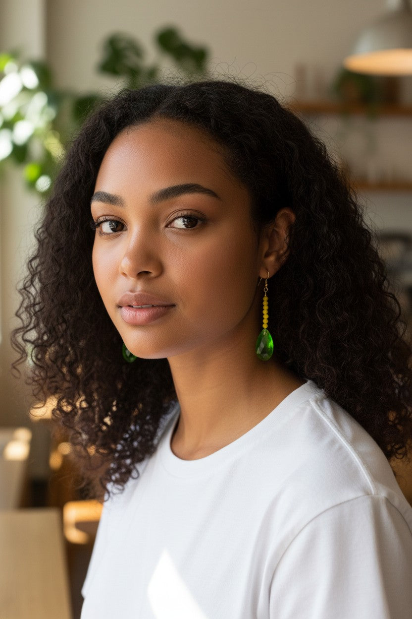 Game Day Glitz: Crystal Teardrop Team Spirit Earrings