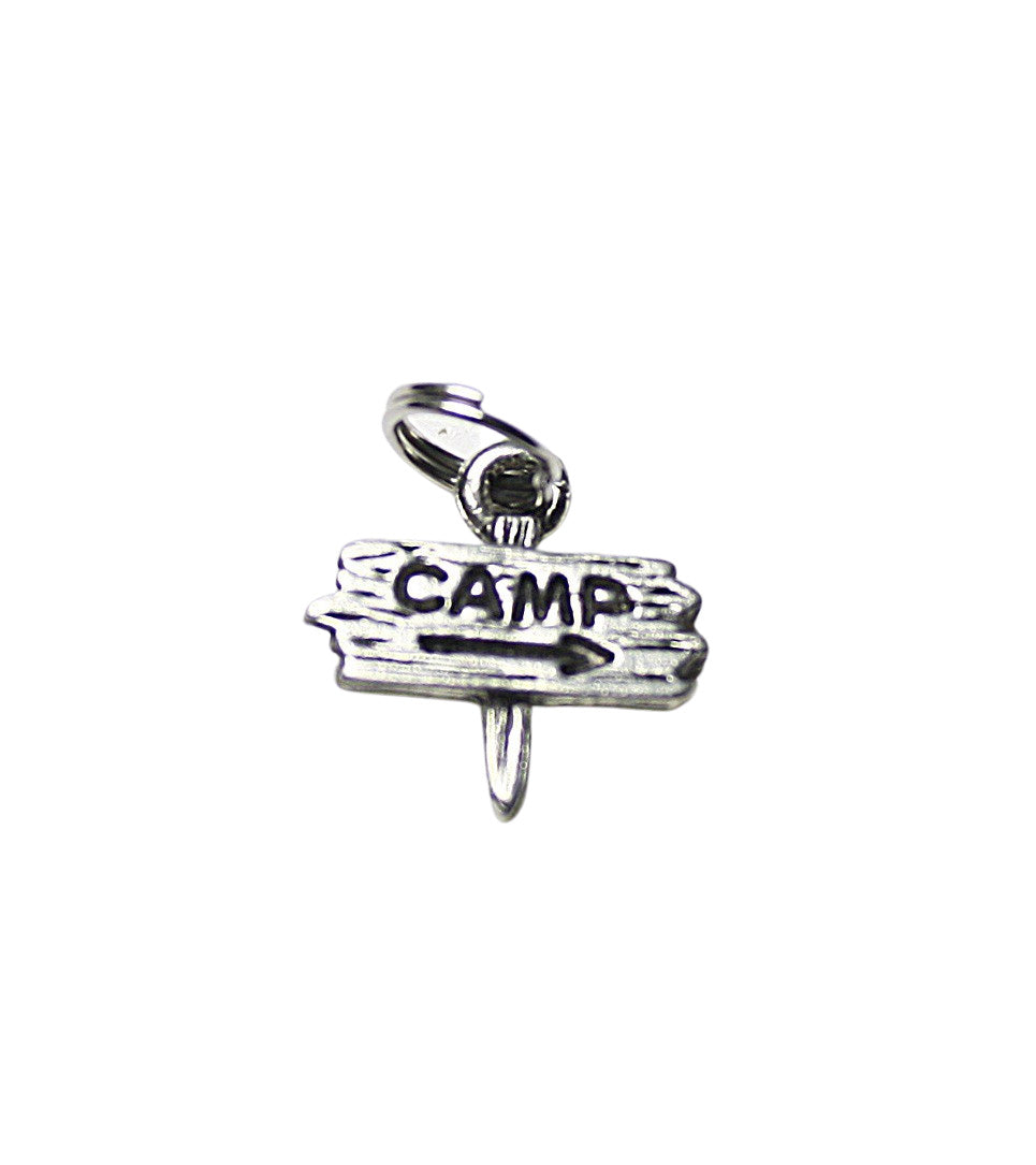 Silver Camp Pewter Charm Pendant | Travel Charm