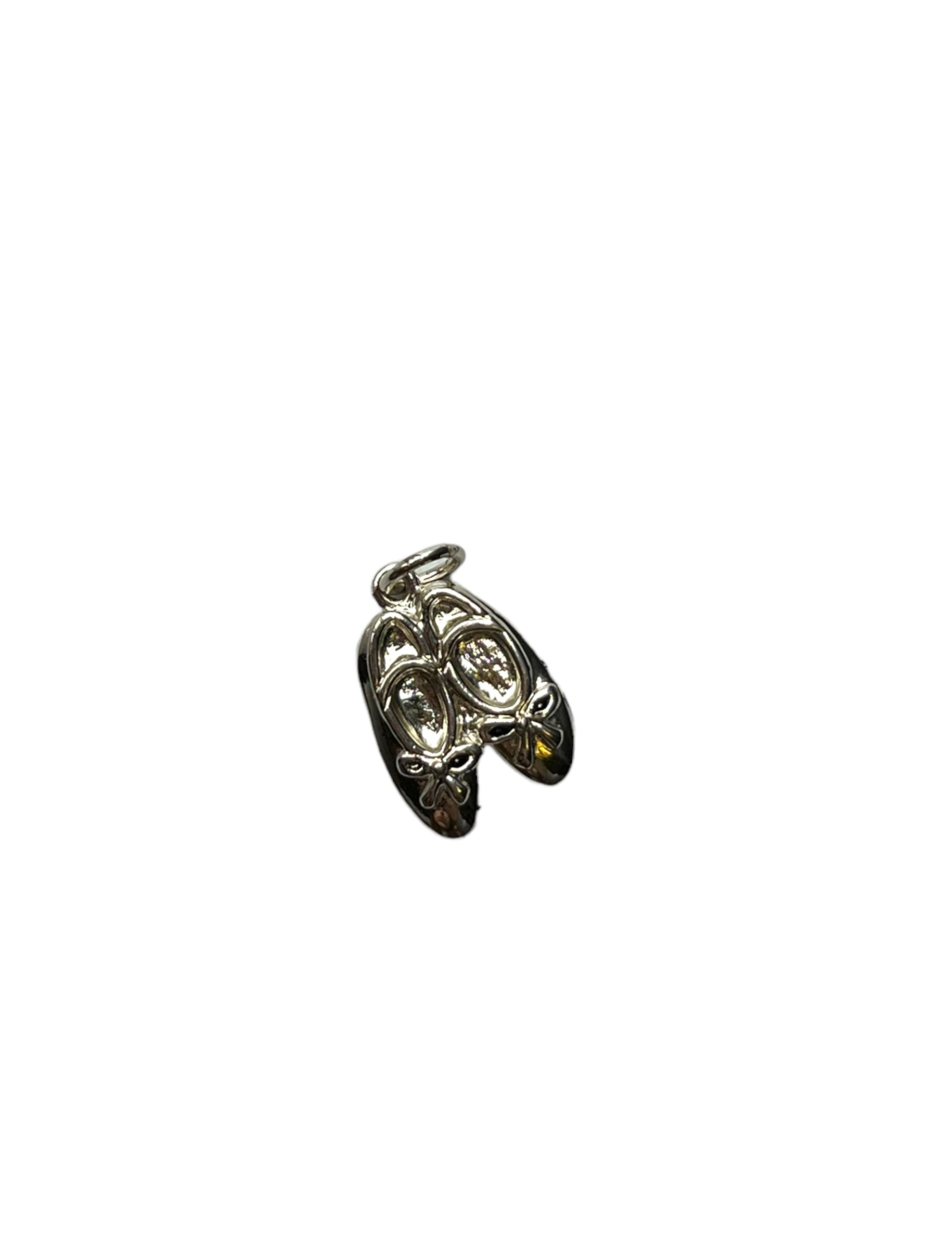Silver Ballet Shoe Charm Necklace and Earrings Set