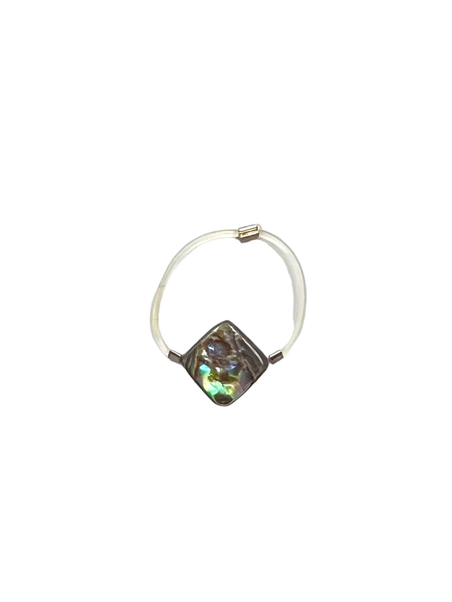 Shimmering Multicolor Abalone Shell Toe Ring
