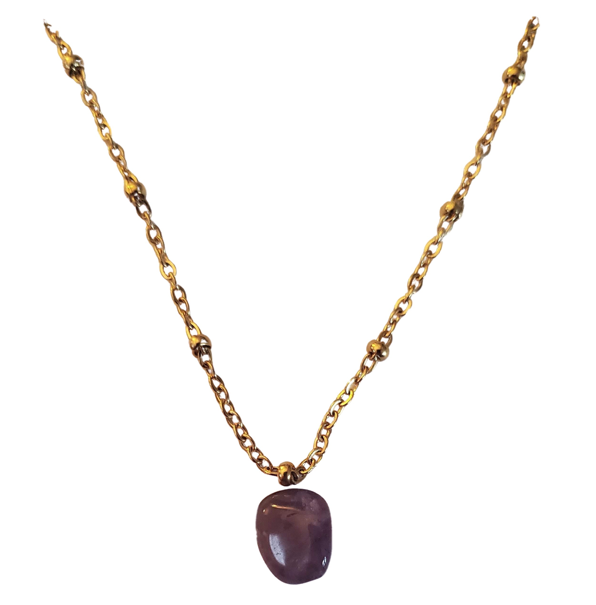 Elegant Purple Amethyst Pendant Necklace