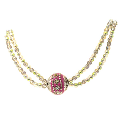 Sparking Rhinestone and Pearl Necklace