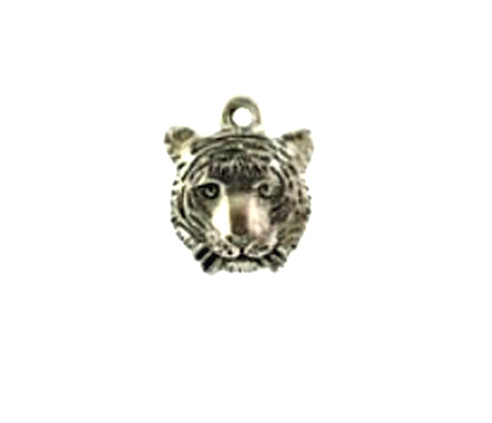 Silver Tiger Pewter Charm Pendant | Travel Charm