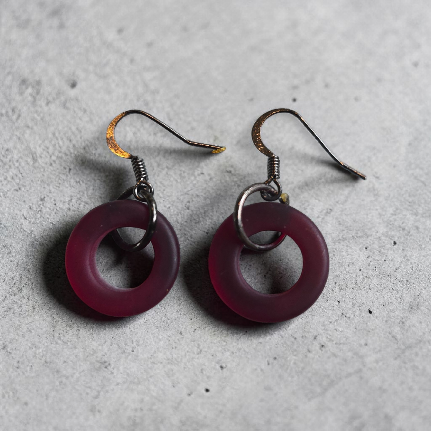 Embrace the Ocean's Beauty: Circular Sea Glass Dangle Earrings