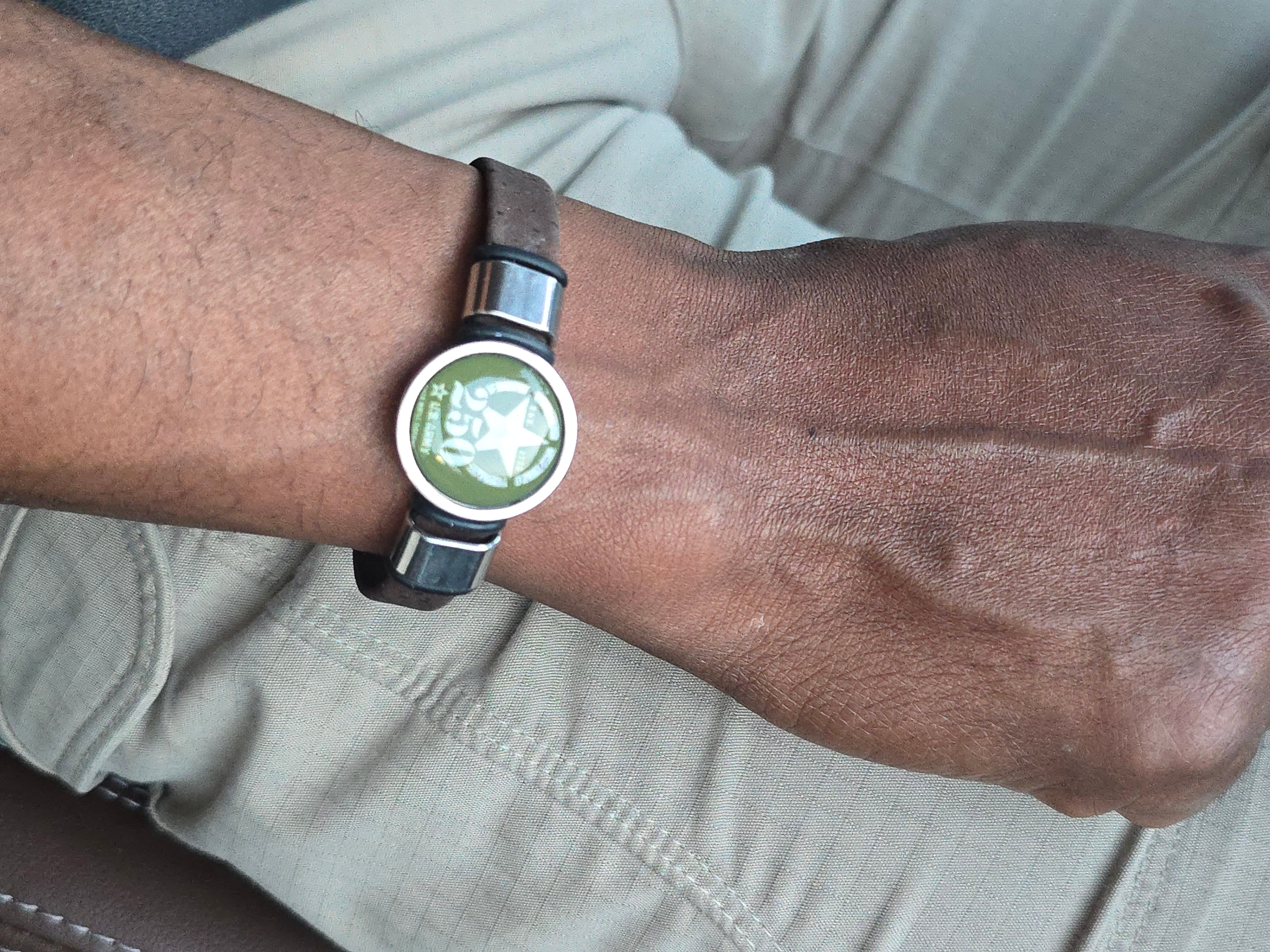 Limited Edition Unisex Brown Army Cork Bracelet - 250th Anniversary Collection |  Made in the USA | Officially Licensed