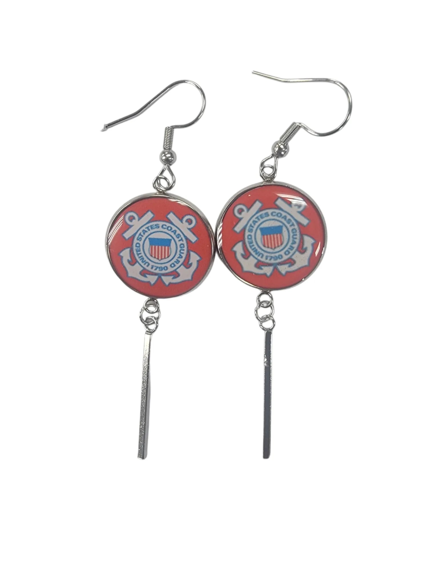 Military Charm Earrings | Army, Air Force, Coast Guard, Marine Corps, Space Force | Made in the USA |Officially Licensed