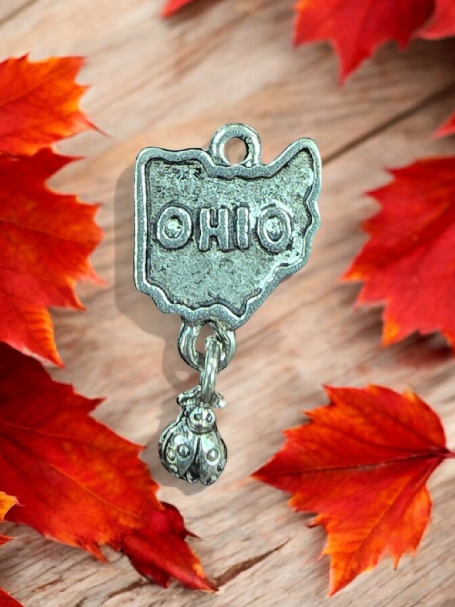 Ohio Pewter Charm | Unique Jewelry Accessory