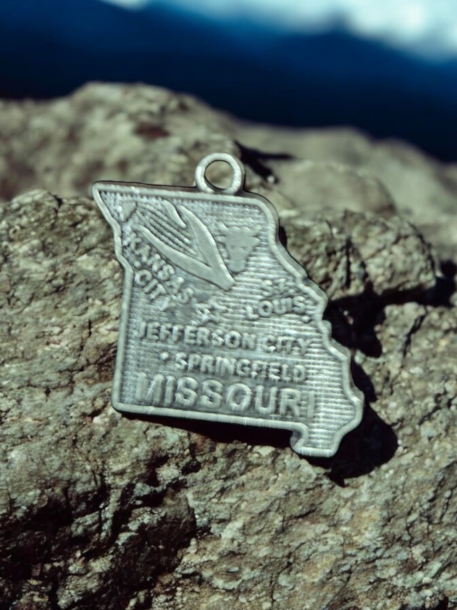 Silver Missouri State Pewter Charm Pendant | Travel Charm