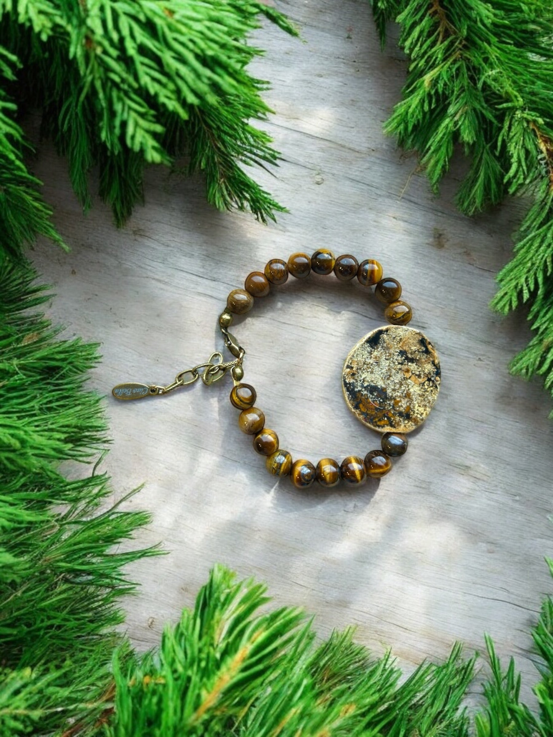 Tiger Eye and Flecked Brown Agate  Bracelet | A Powerful Combination