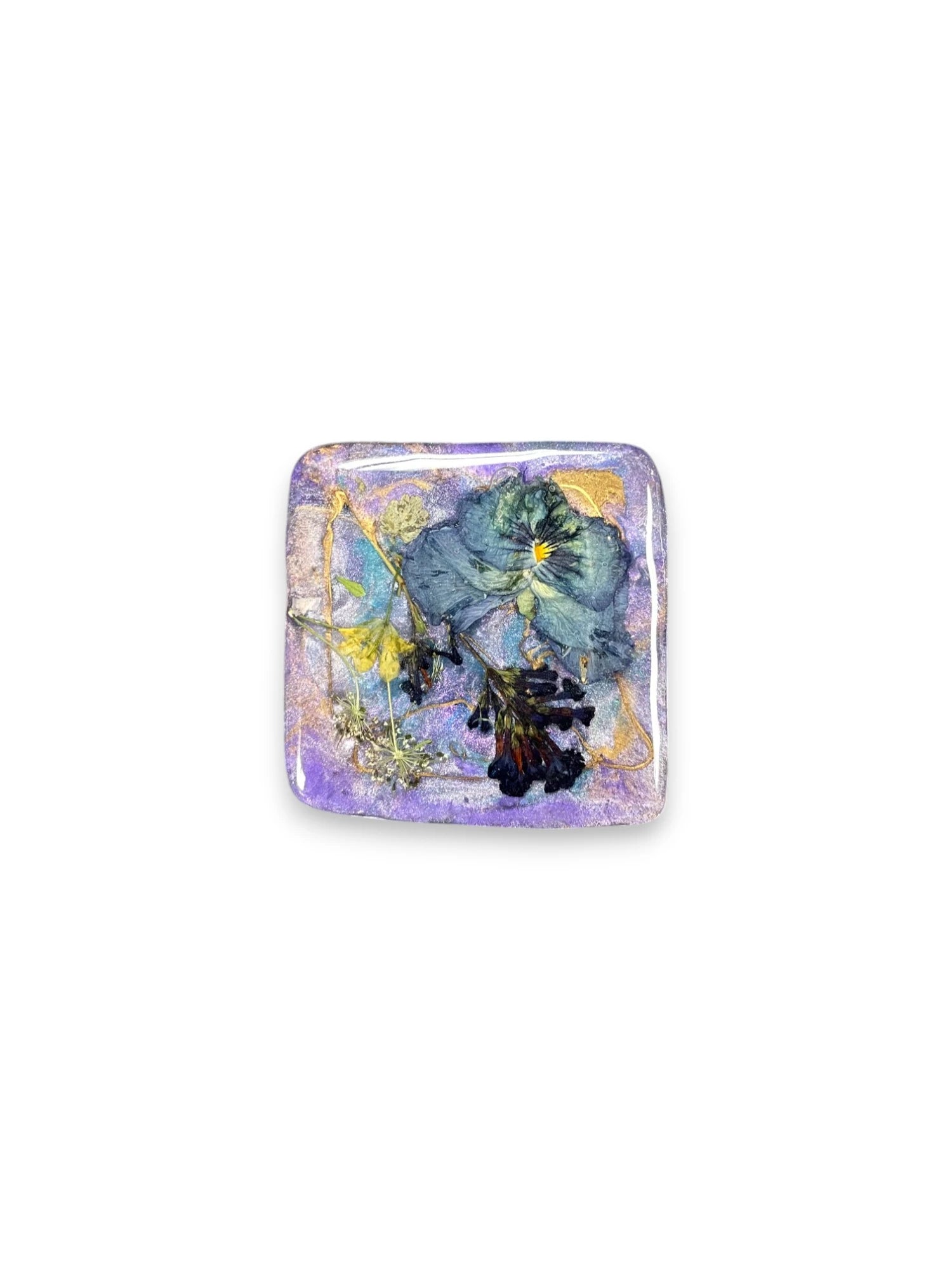 Pressed Flower Resin Magnet, Botanical Magnet, Floral Fridge Magnet
