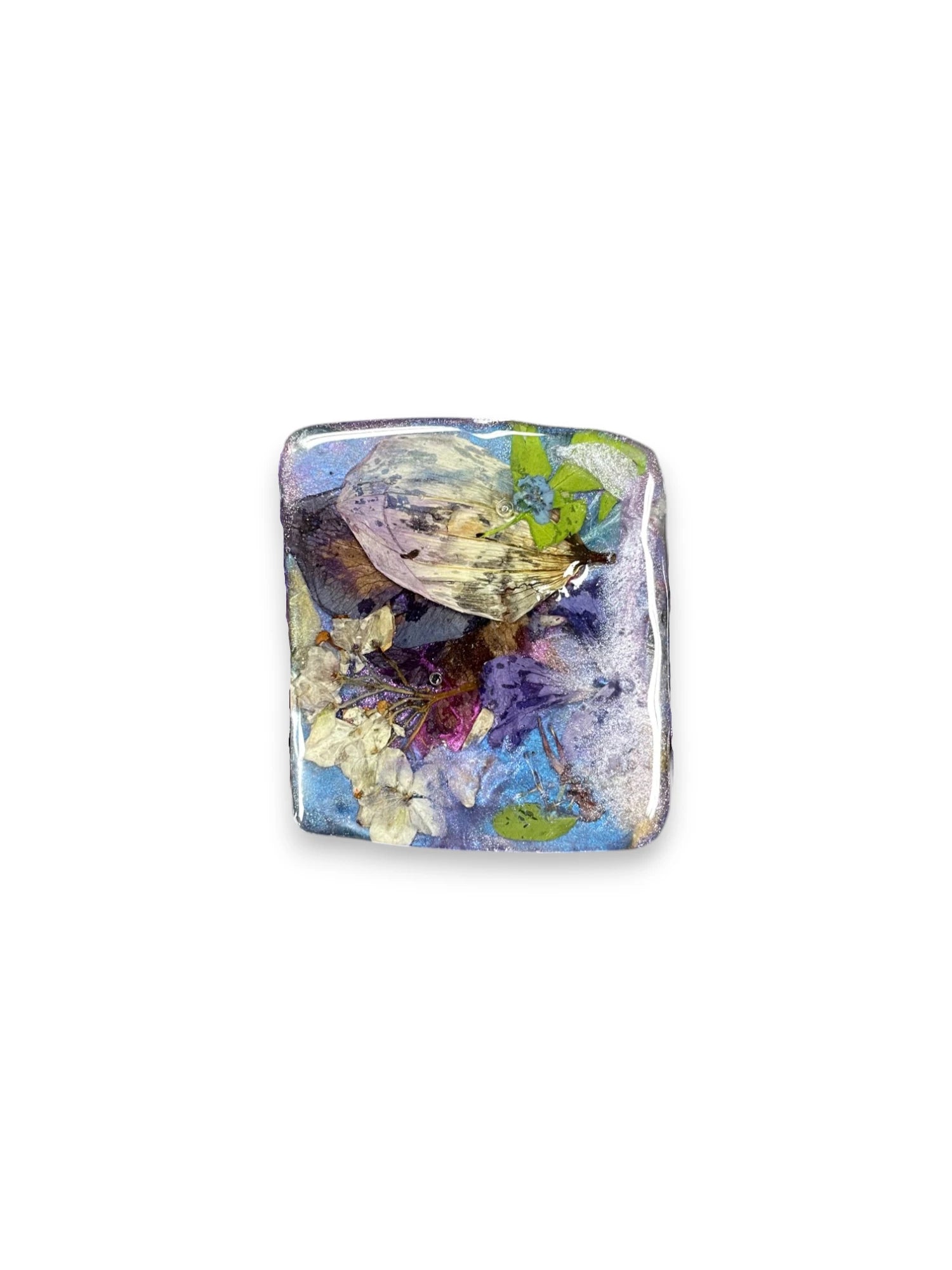 Pressed Flower Resin Magnet, Botanical Magnet, Floral Fridge Magnet