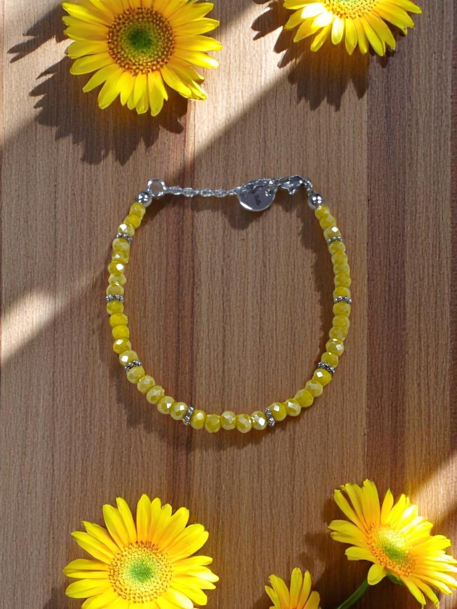 Sparkling Crystal Bracelet with Extender Chain | A Touch of Summer Elegance