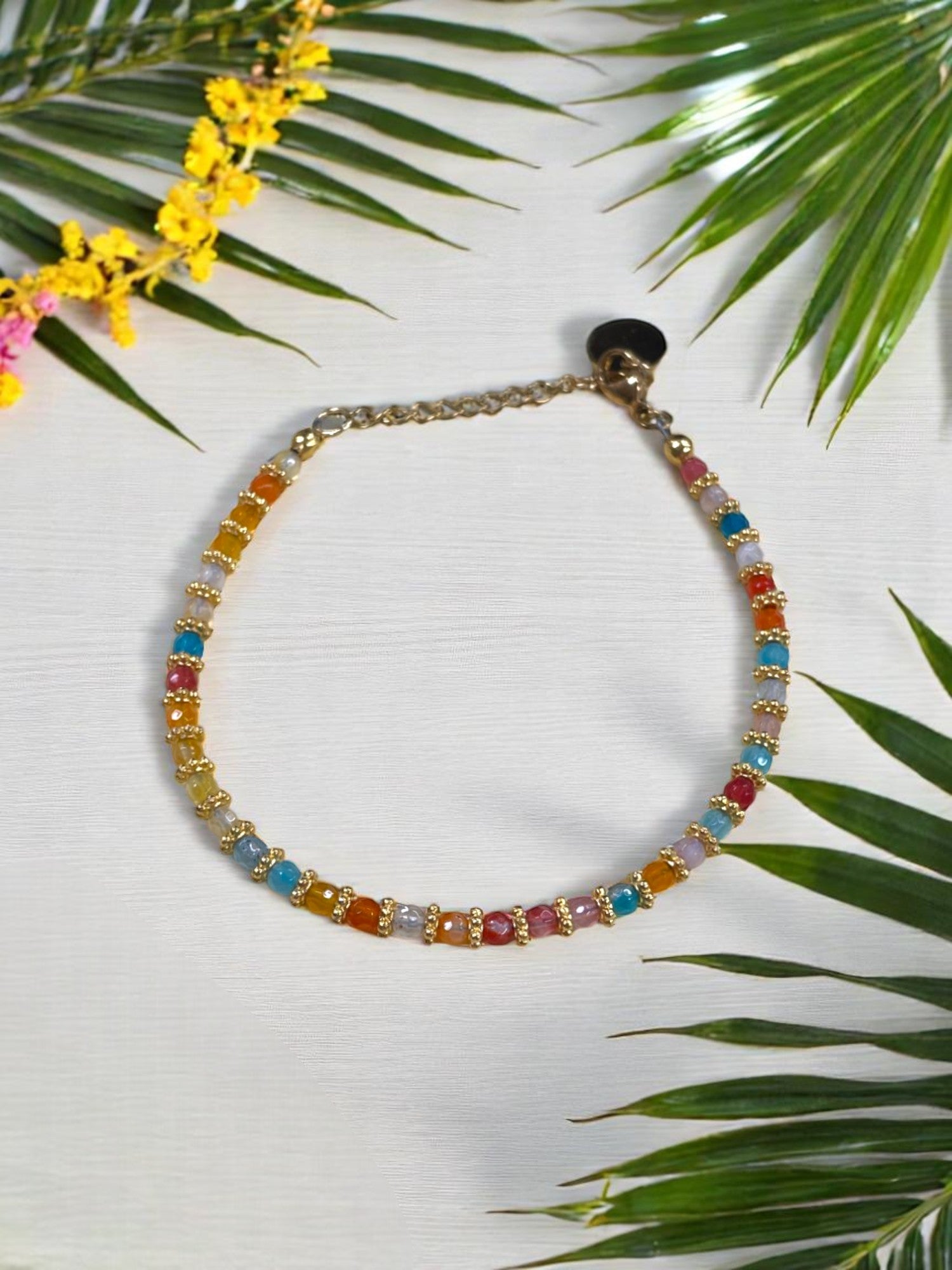 Sparkling Crystal Bracelet with Extender Chain | A Touch of Summer Elegance