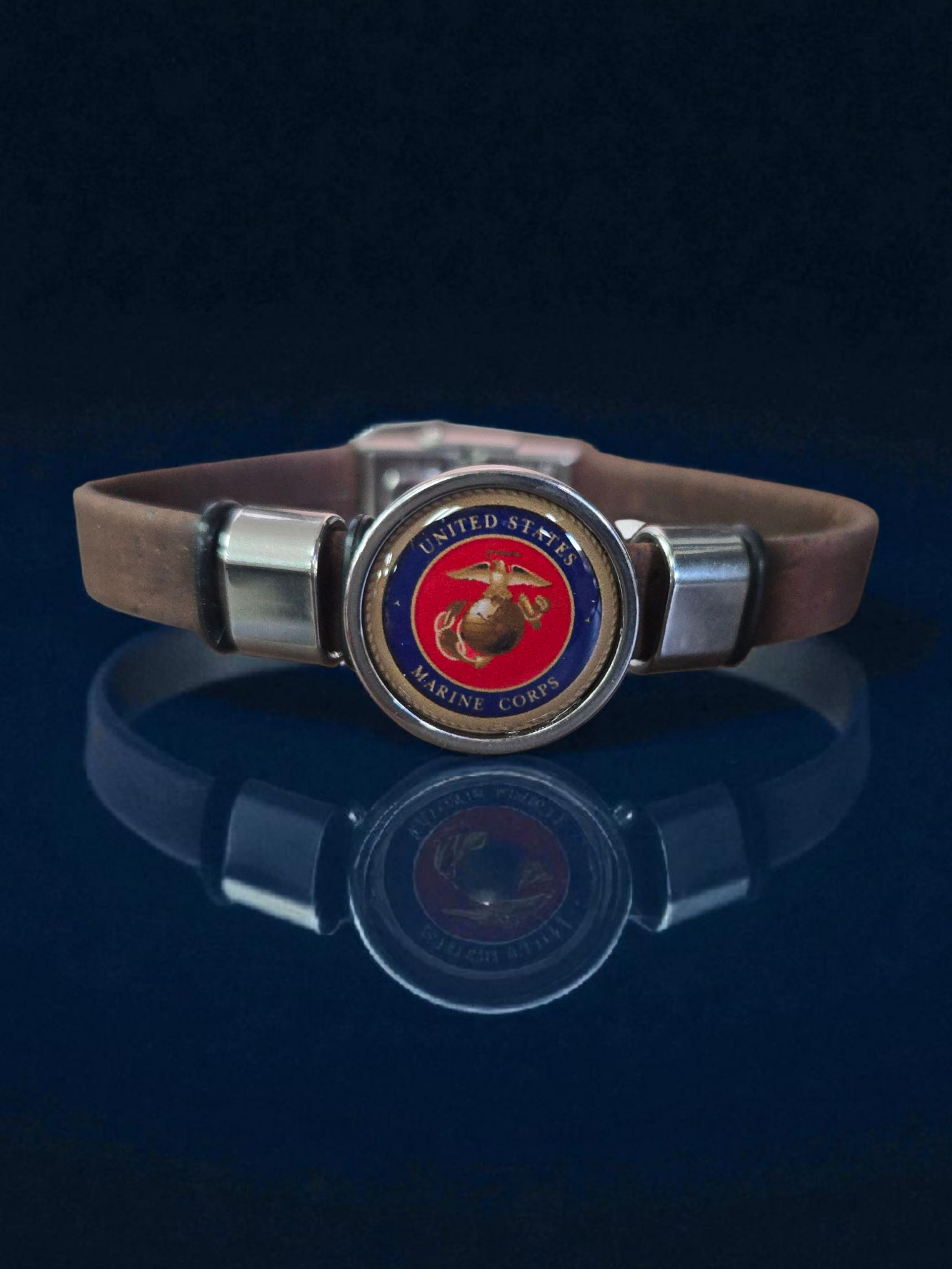 Marine Corps Seal Cork Bracelet, A Patriotic Fashion Statement,  Sizes Available, Perfect Gift for Patriots, Handmade Craftsmanship
