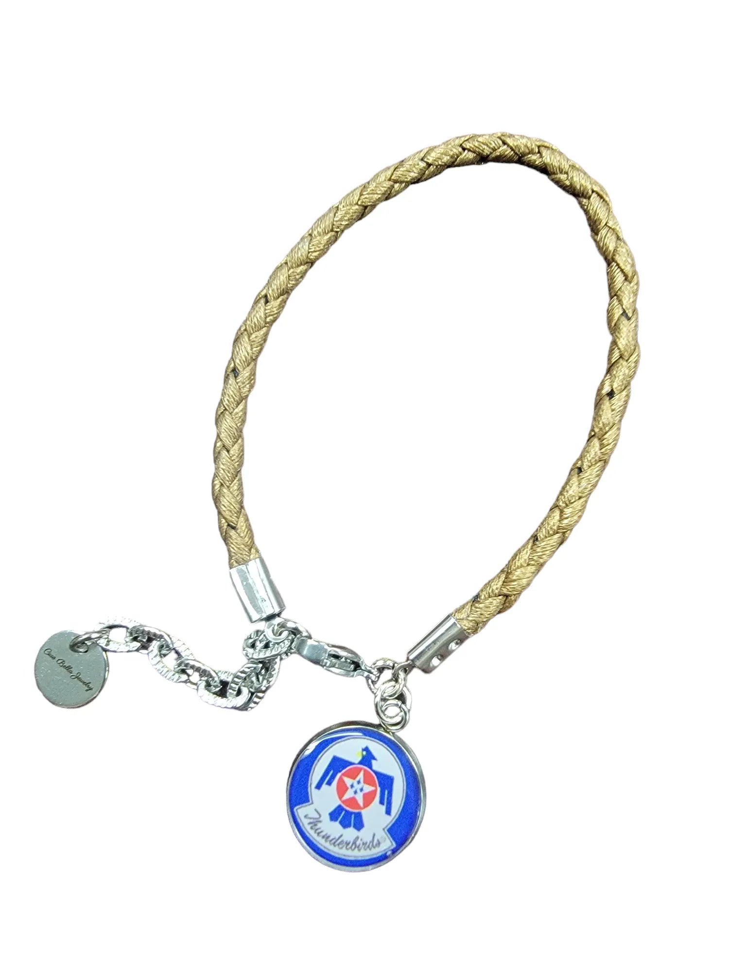 Military Leather Rope Charm Bracelet - Officially Licensed