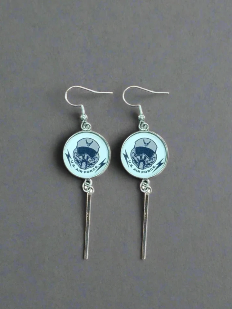 Military Charm Earrings | Army, Air Force, Coast Guard, Marine Corps, Space Force | Made in the USA |Officially Licensed