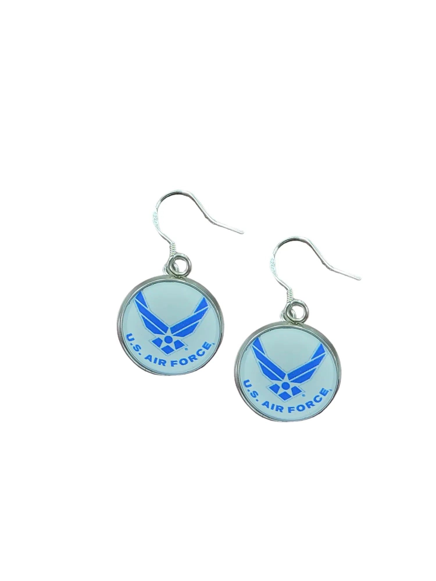 Air Force Silver or Gold Earrings: Seal, Roundel, Wings, Thunderbird | Made in the USA | Officially Licensed