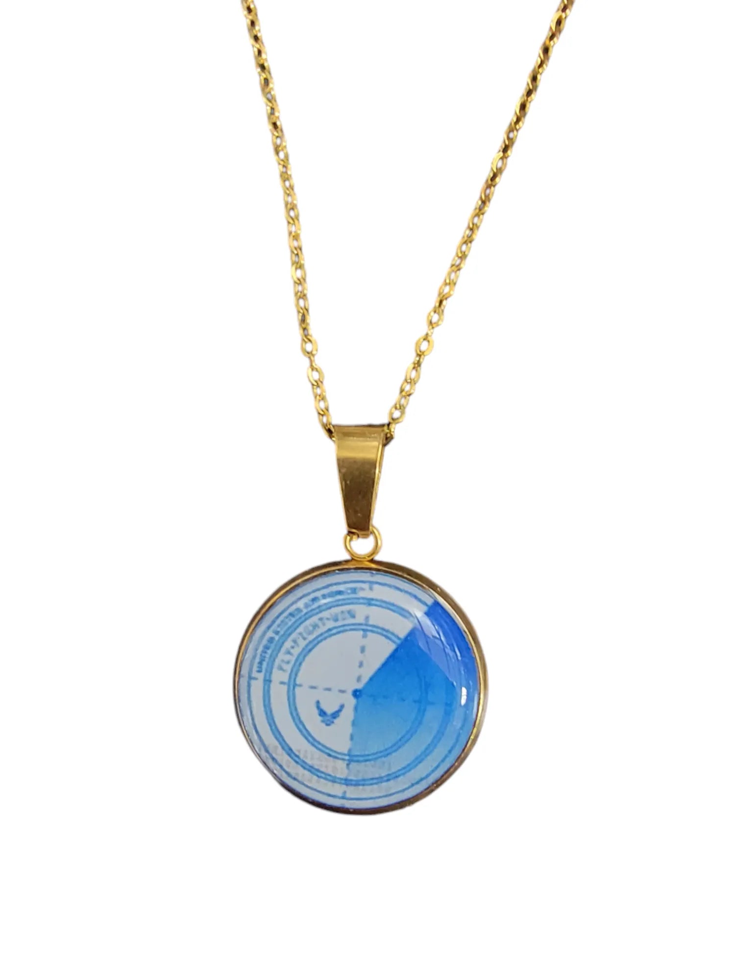 Army, Navy, Air Force, Marine Corps, Coast Guard, Space Force Pendant Necklace in Gold or Silver | Made in the USA | Officially Licensed