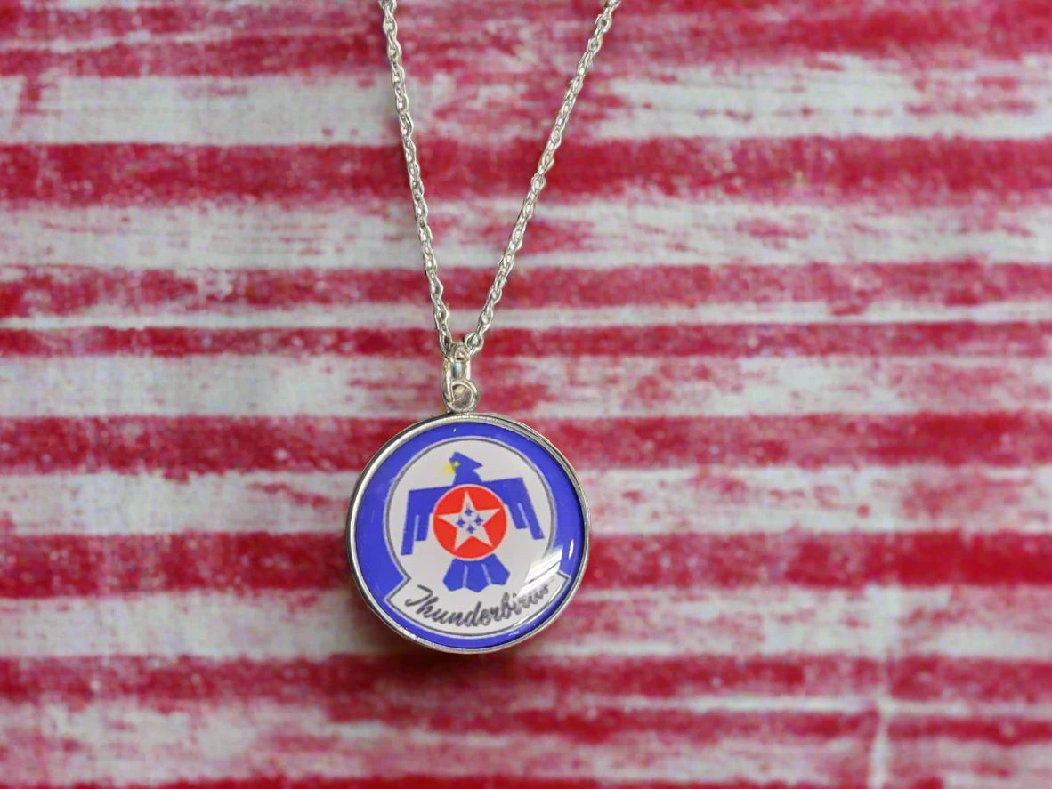 Army, Navy, Air Force, Marine Corps, Coast Guard, Space Force Pendant Necklace in Gold or Silver | Made in the USA | Officially Licensed