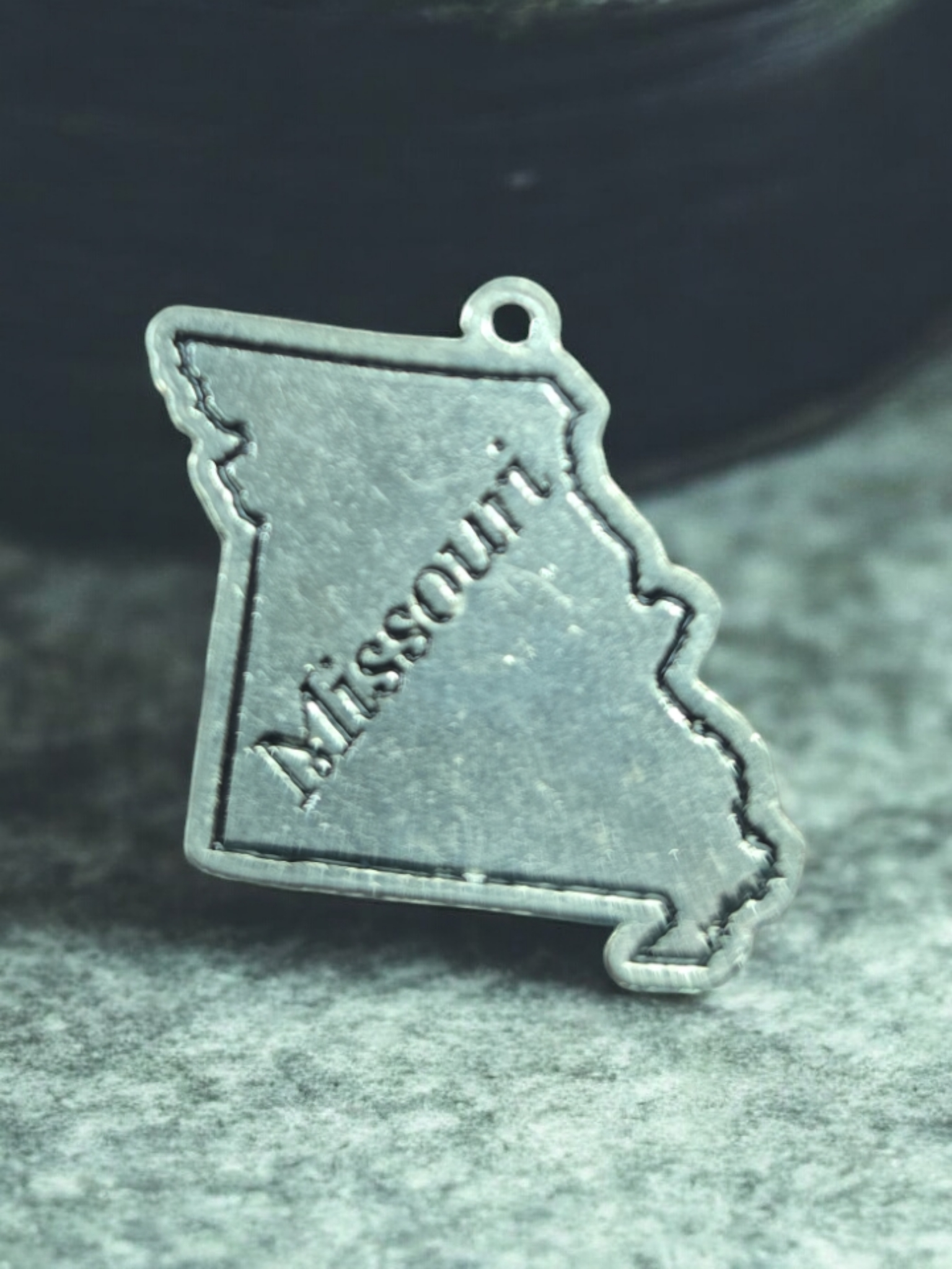 Silver Missouri State Pewter Charm Pendant | Travel Charm