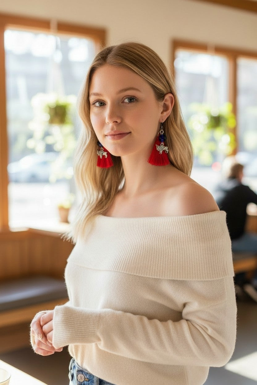 Mascot Spirit Tassel Earrings: The Ultimate Game Day Accessory