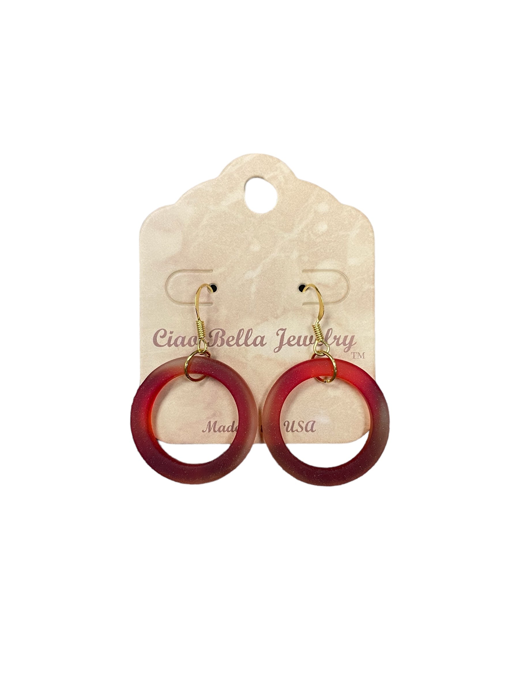 Embrace the Ocean's Beauty: Circular Sea Glass Dangle Earrings