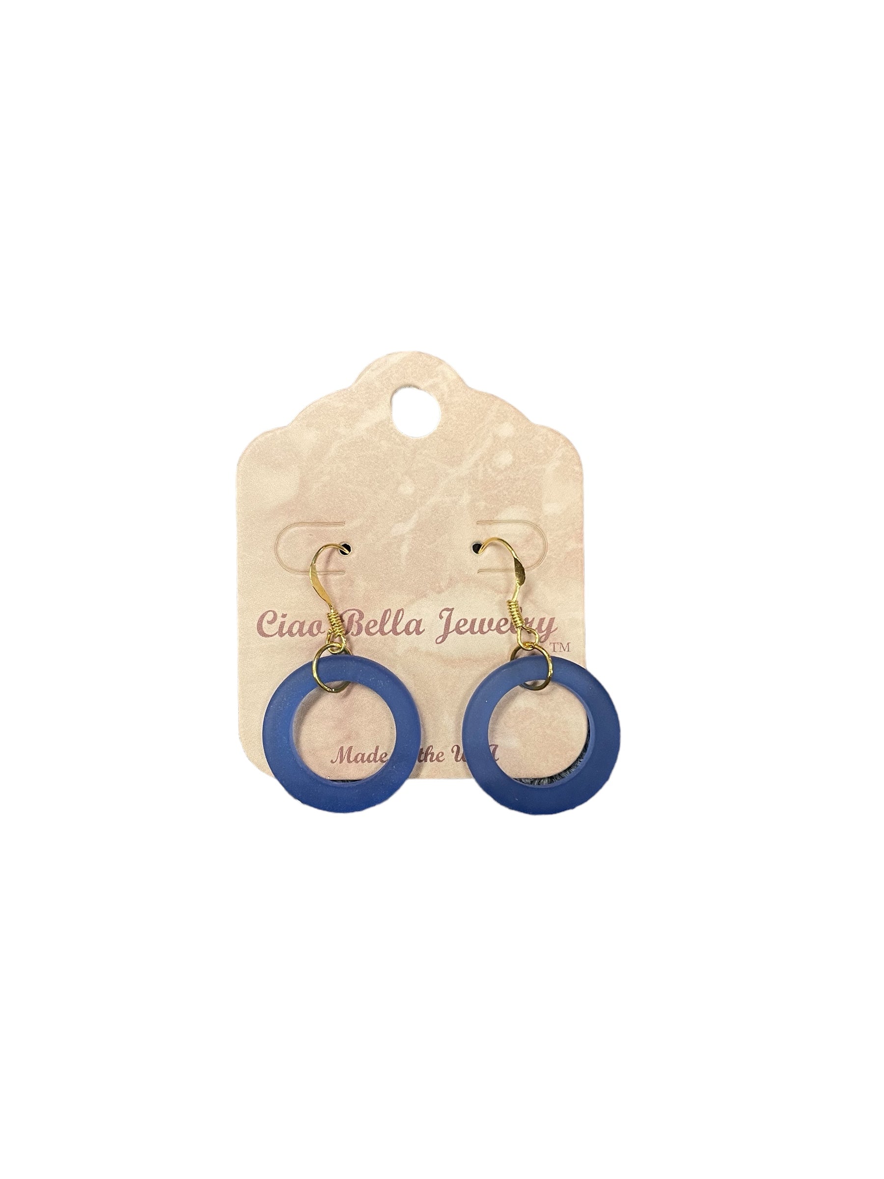 Embrace the Ocean's Beauty: Circular Sea Glass Dangle Earrings