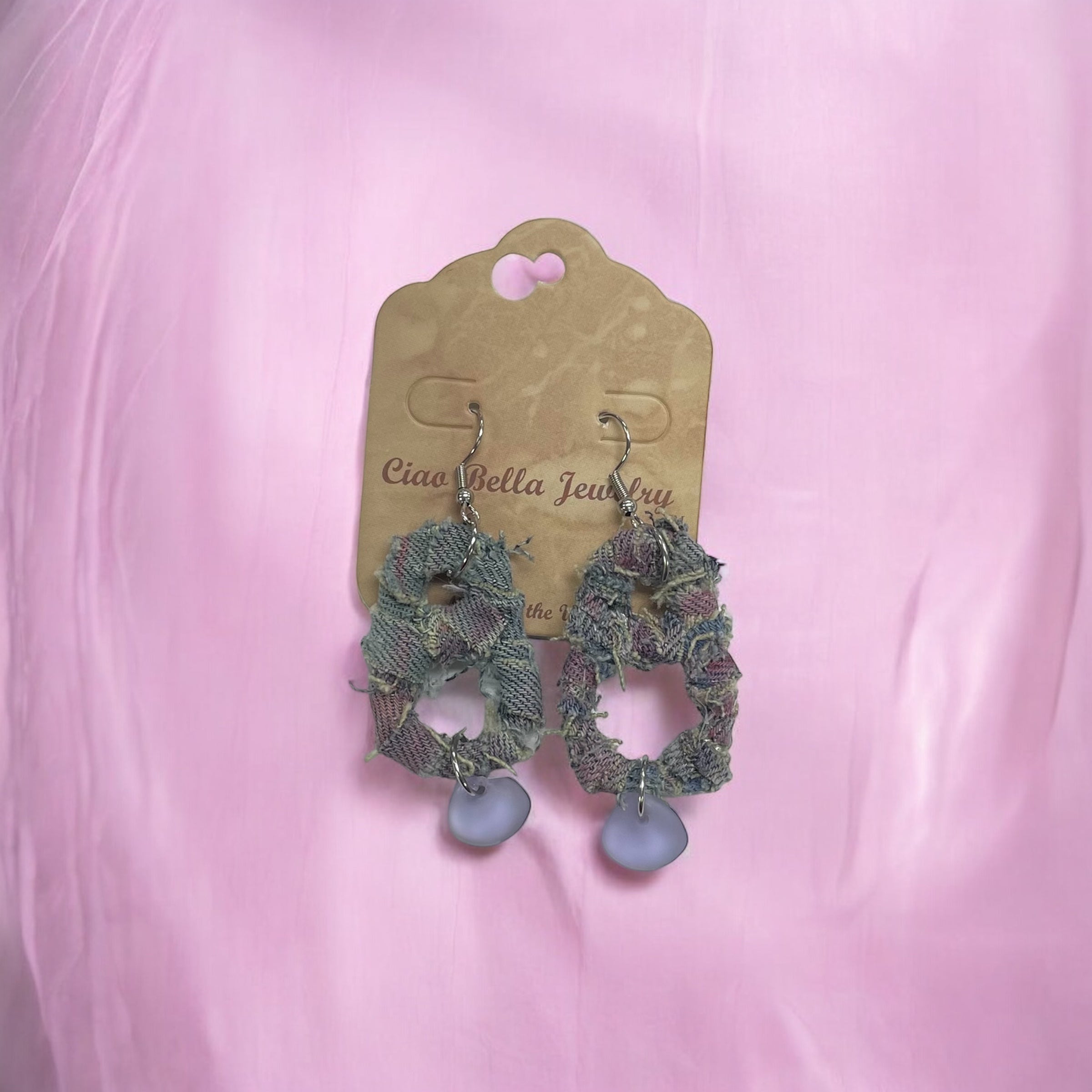 Eco-Chic: Upcycled Soda Tab & Denim Dangle Earrings | Sustainable Fashion
