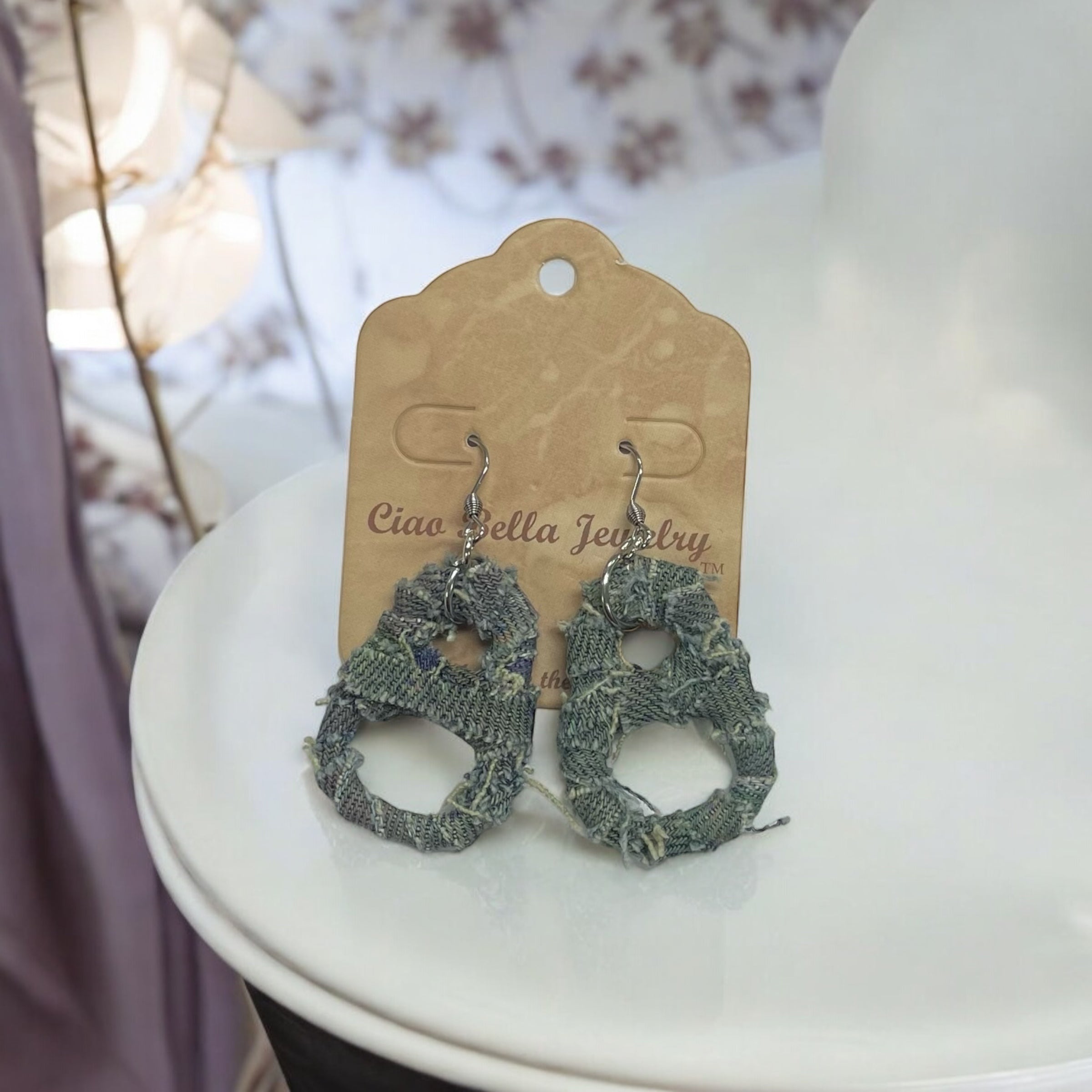 Eco-Chic: Upcycled Soda Tab & Denim Dangle Earrings | Sustainable Fashion