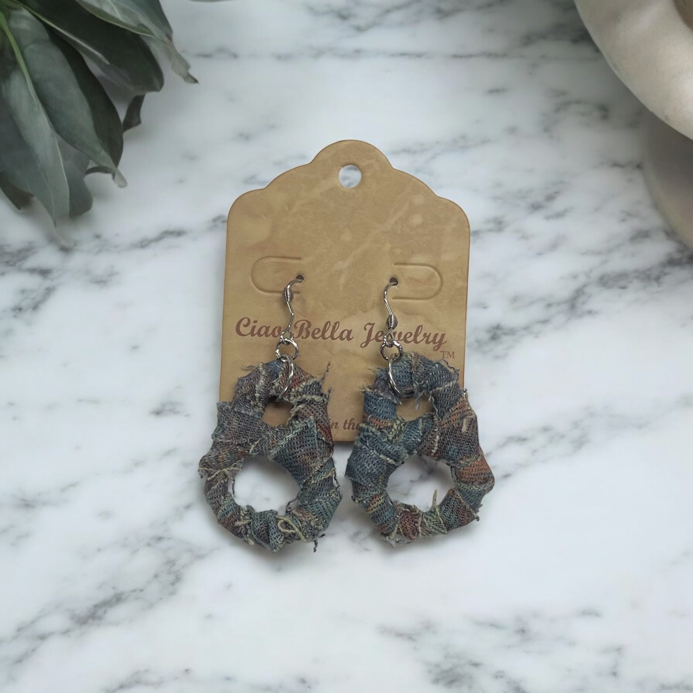 Eco-Chic: Upcycled Soda Tab & Denim Dangle Earrings | Sustainable Fashion