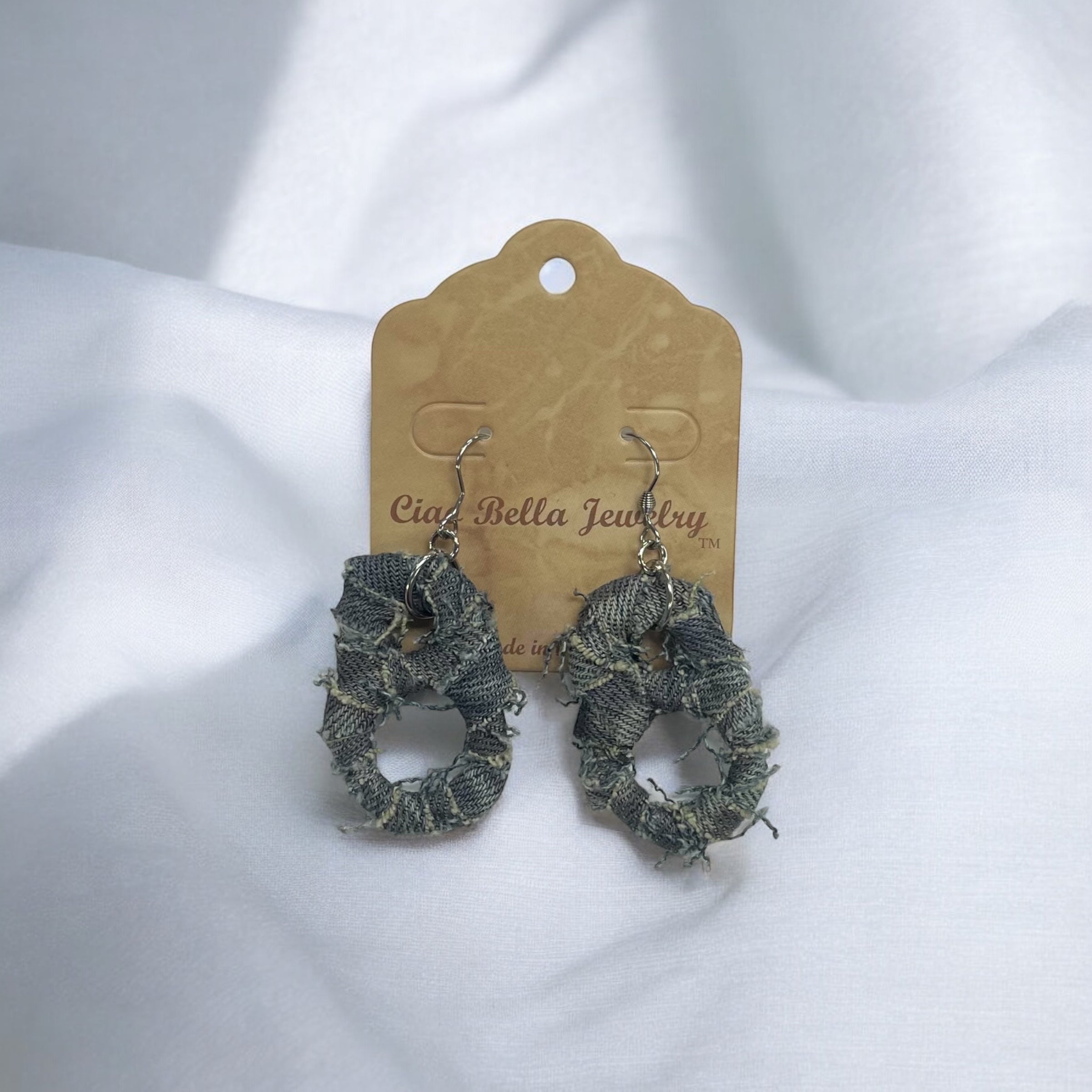 Eco-Chic: Upcycled Soda Tab & Denim Dangle Earrings | Sustainable Fashion