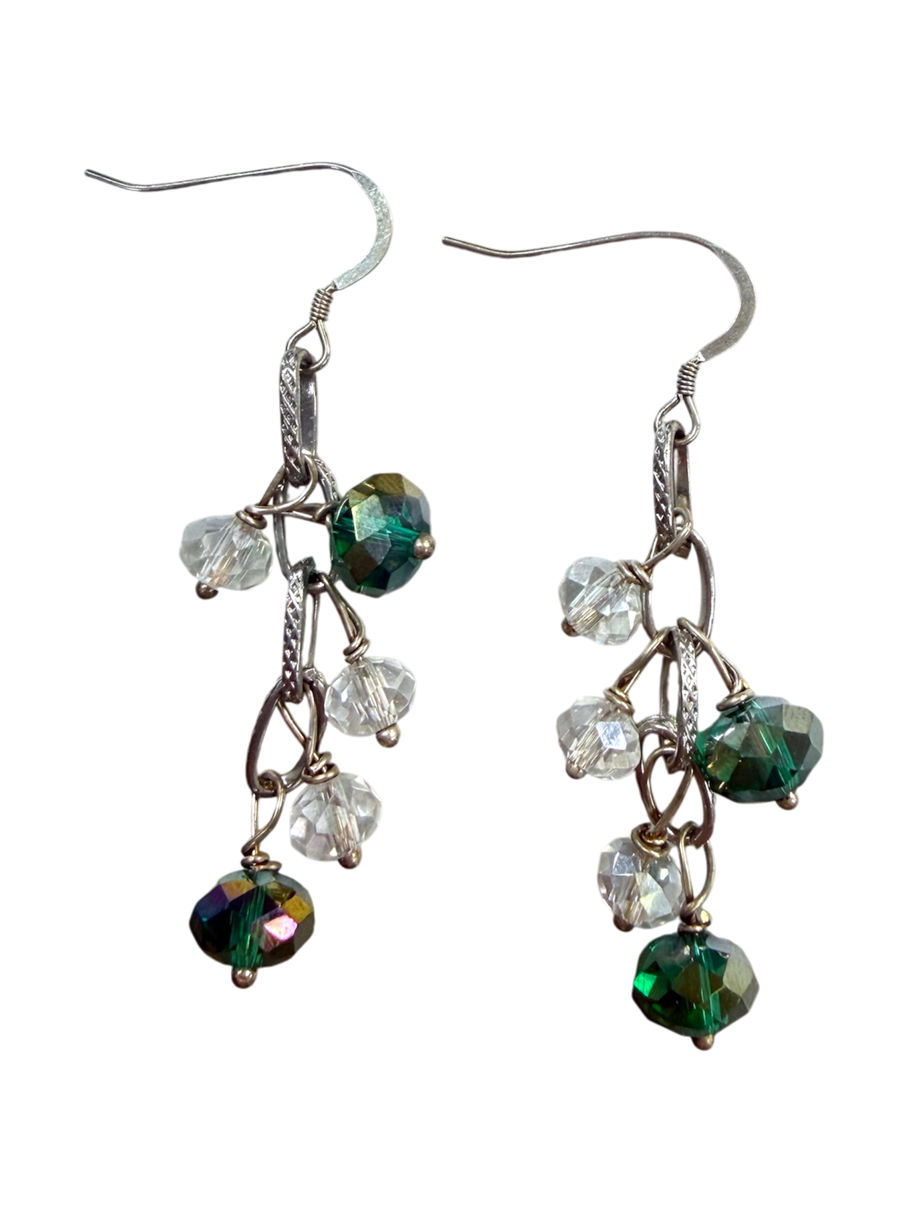 Crystal Cluster Drop Earrings