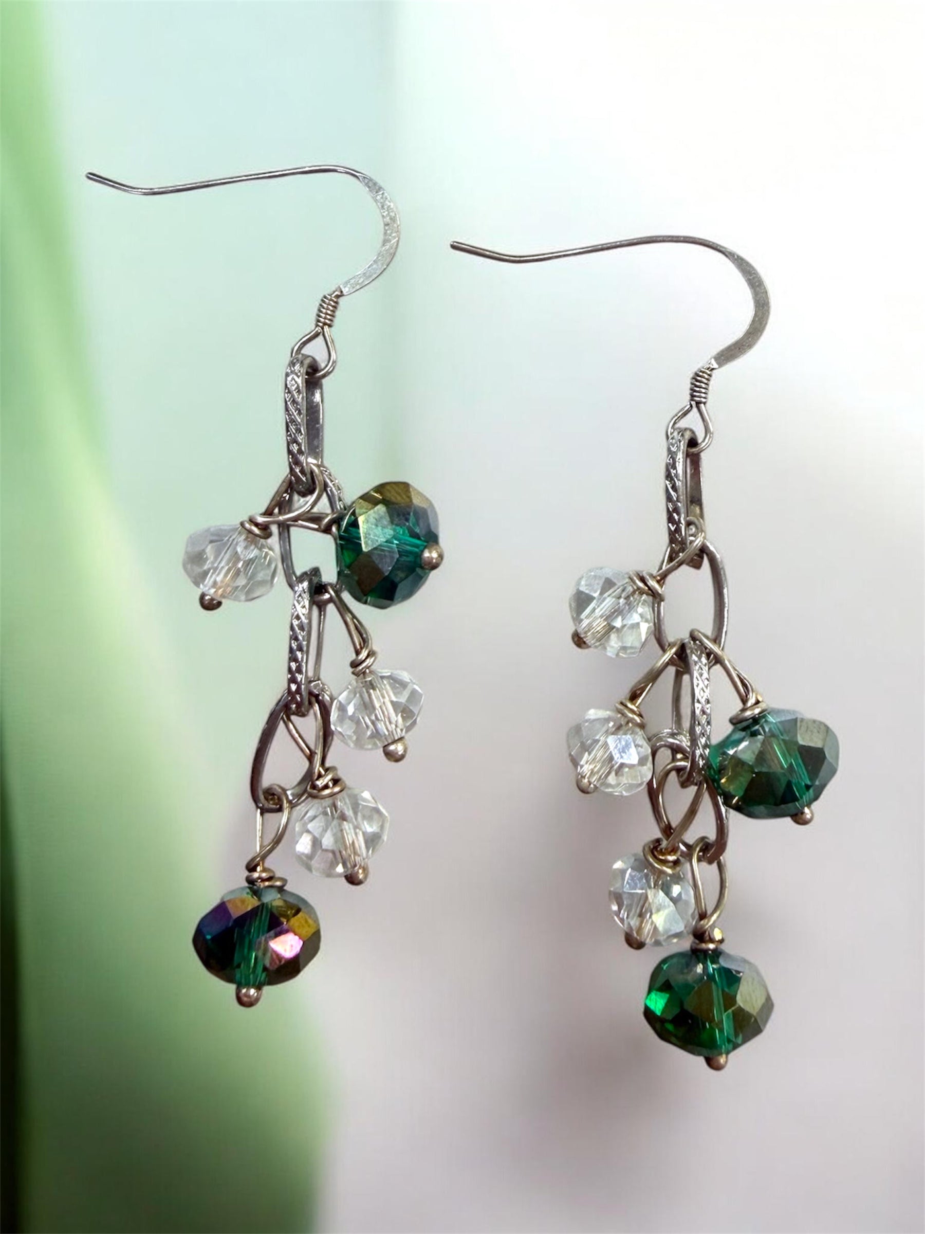 Crystal Cluster Drop Earrings
