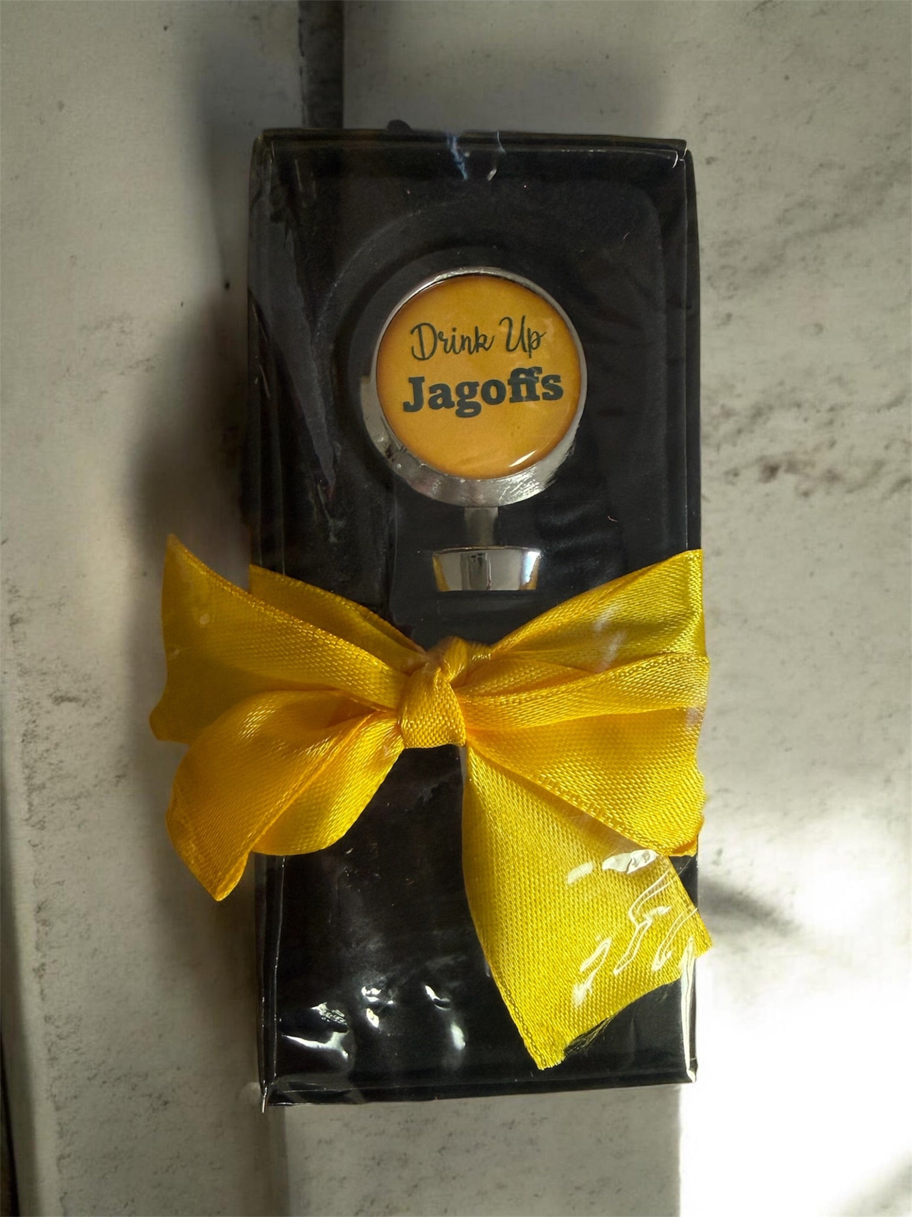 "Drink Up Jagoff" Pittsburgh Wine Bag and Wine Bottle Stopper
