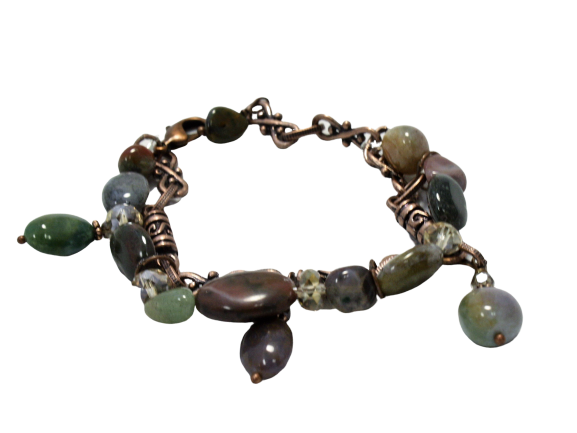 Michelle Marie's Earthy Agate and Copper Bracelet | A Unique Statement Piece