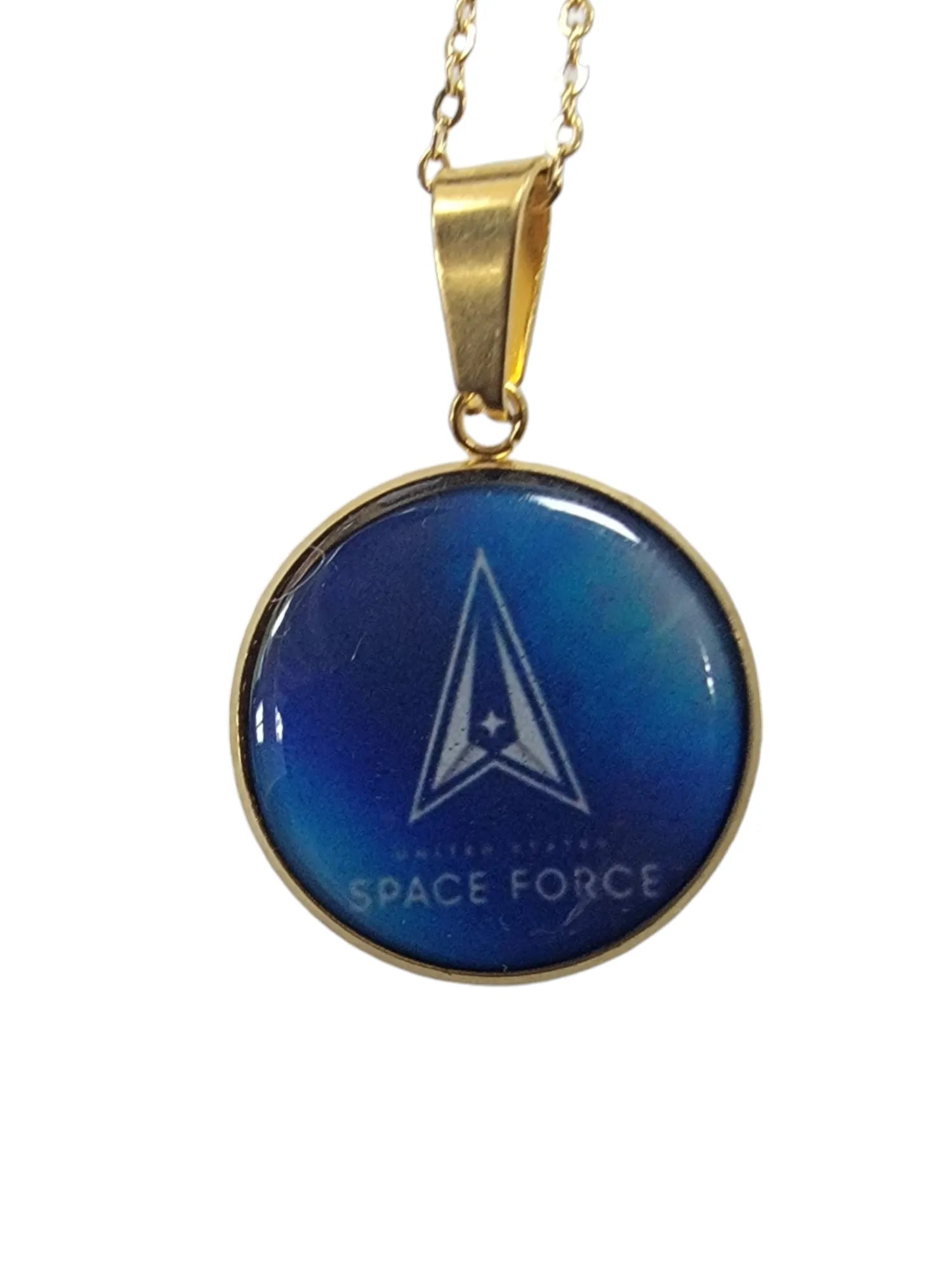 Army, Navy, Air Force, Marine Corps, Coast Guard, Space Force Pendant Necklace in Gold or Silver | Made in the USA | Officially Licensed
