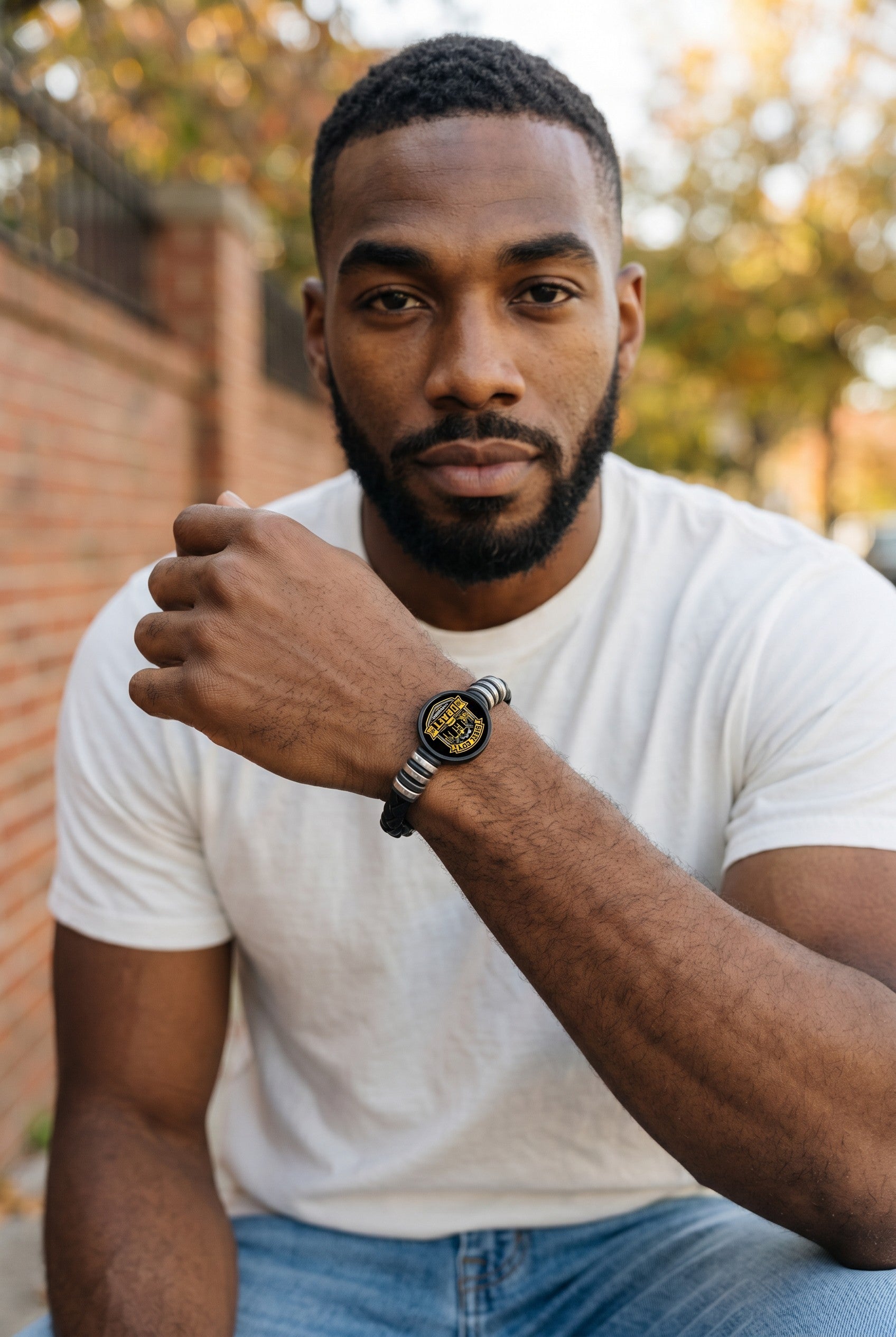 Limited Edition Steel City 2026 Draft Commemorative Braided Leather Commemorative Bracelet